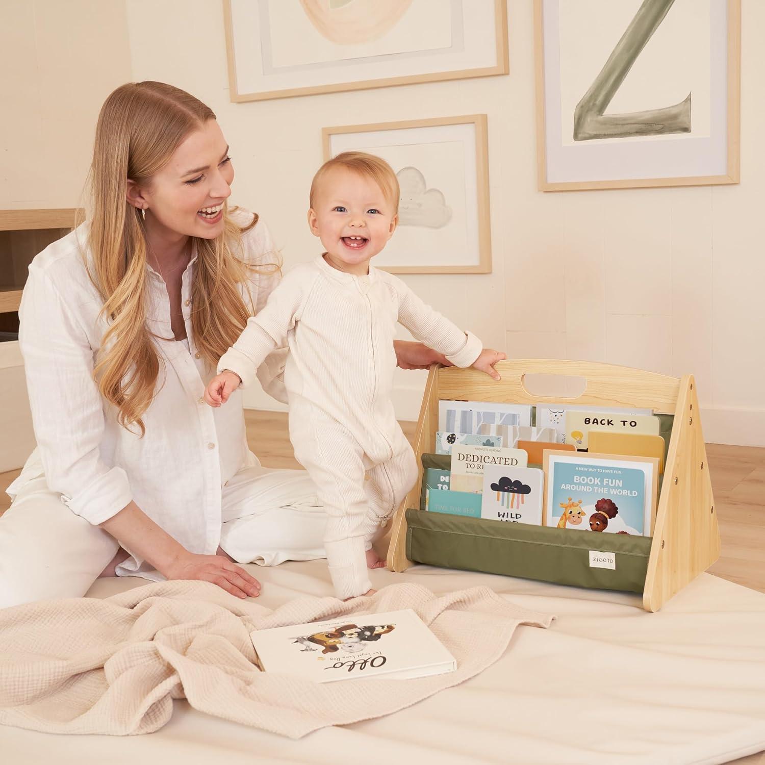 Estantería Montessori ZICOTO Salvia para Niños 45x34 cm