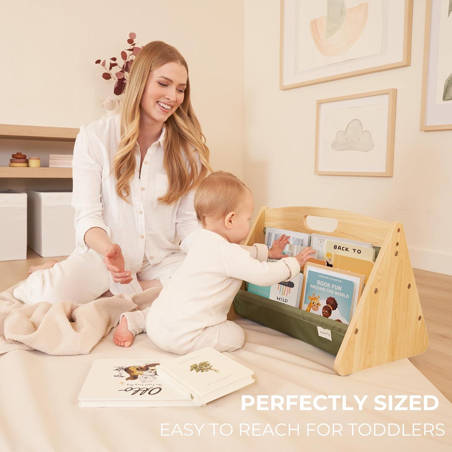 Estantería Montessori ZICOTO Salvia para Niños 45x34 cm