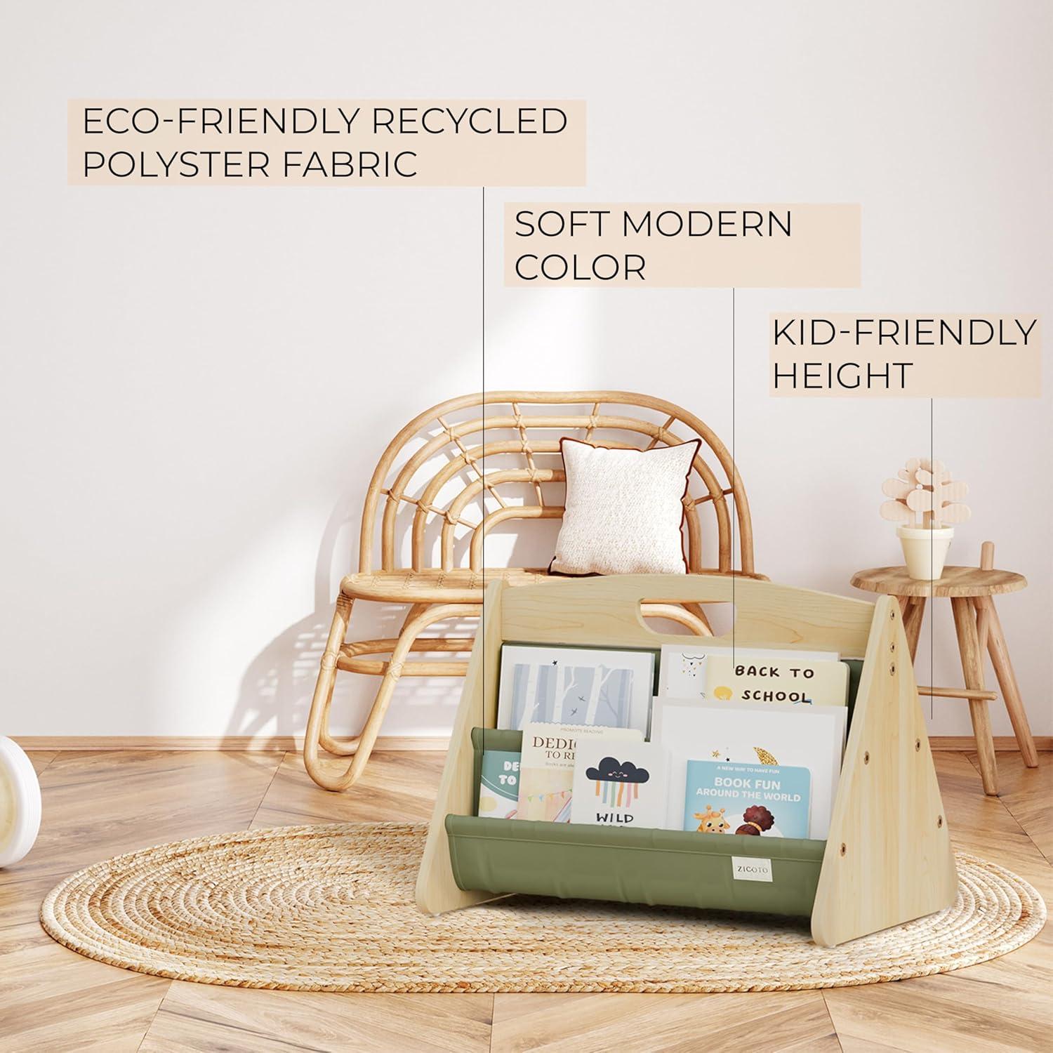 Estantería Montessori ZICOTO Salvia para Niños 45x34 cm