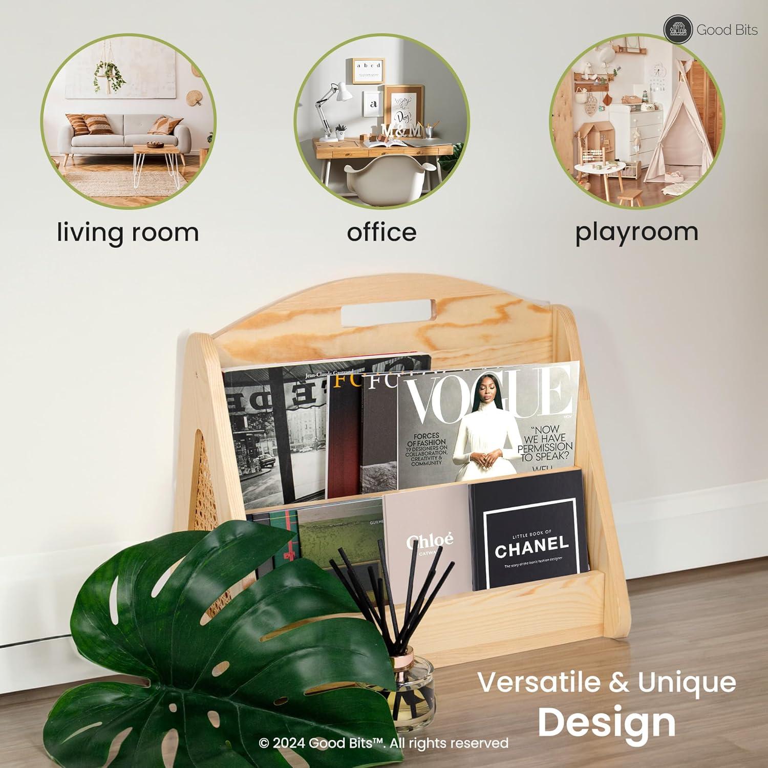 Estantería Montessori Doble Cara Good Bits Rattan Natural