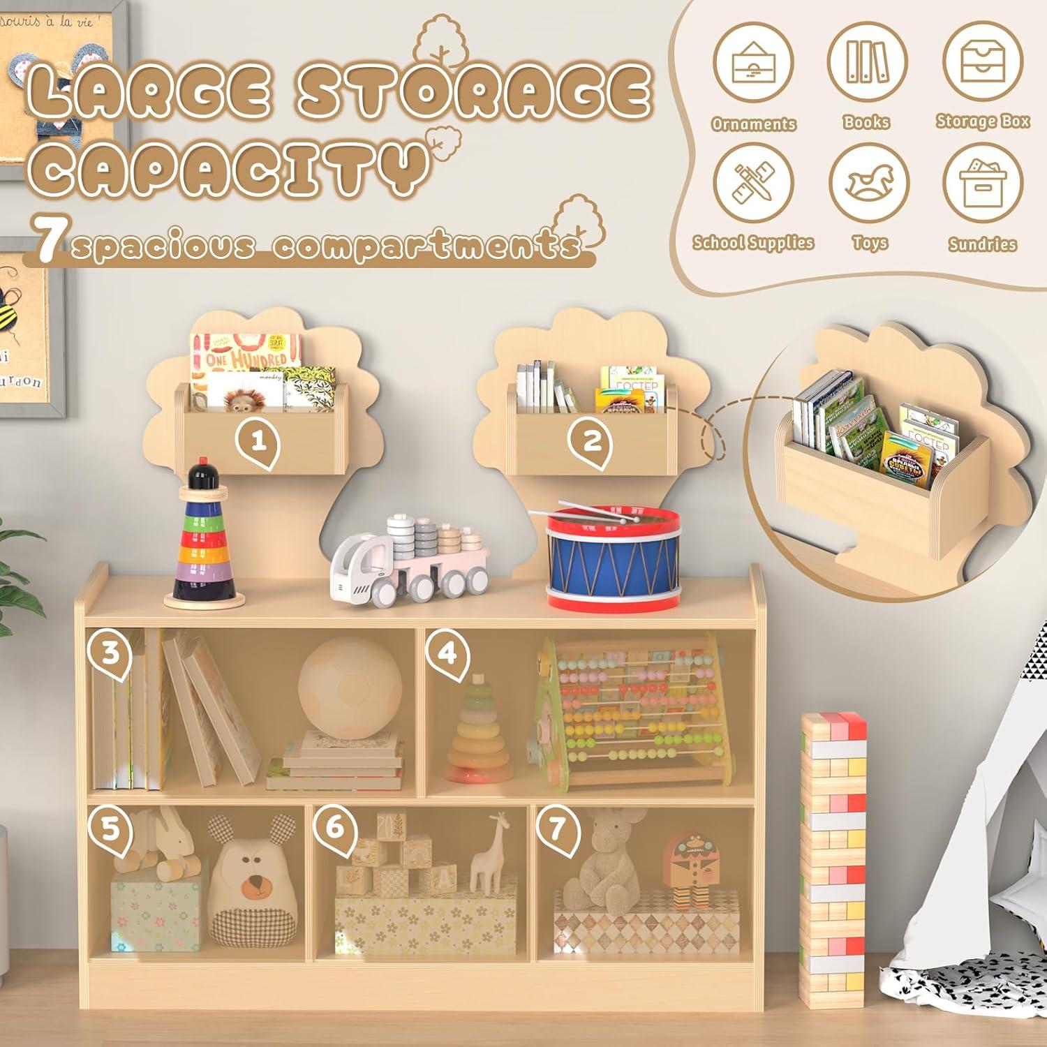Estante Montessori Acenova 7 Compartimentos Madera Abedul