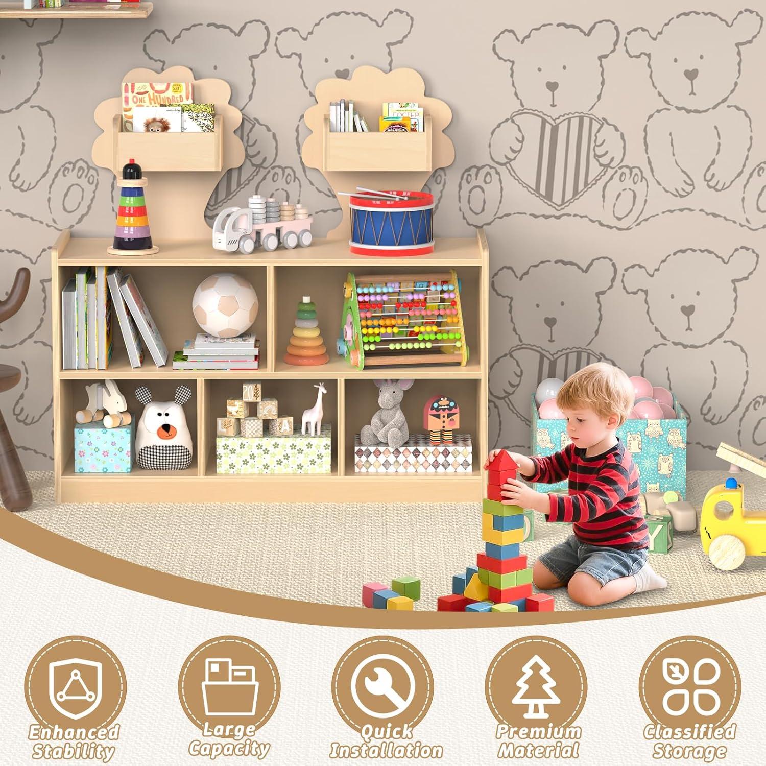 Estante Montessori Acenova 7 Compartimentos Madera Abedul