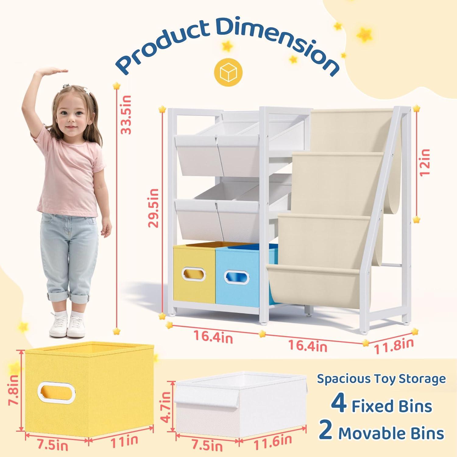 Estante Organizador de Juguetes y Libros LATIBELL 3 Estantes