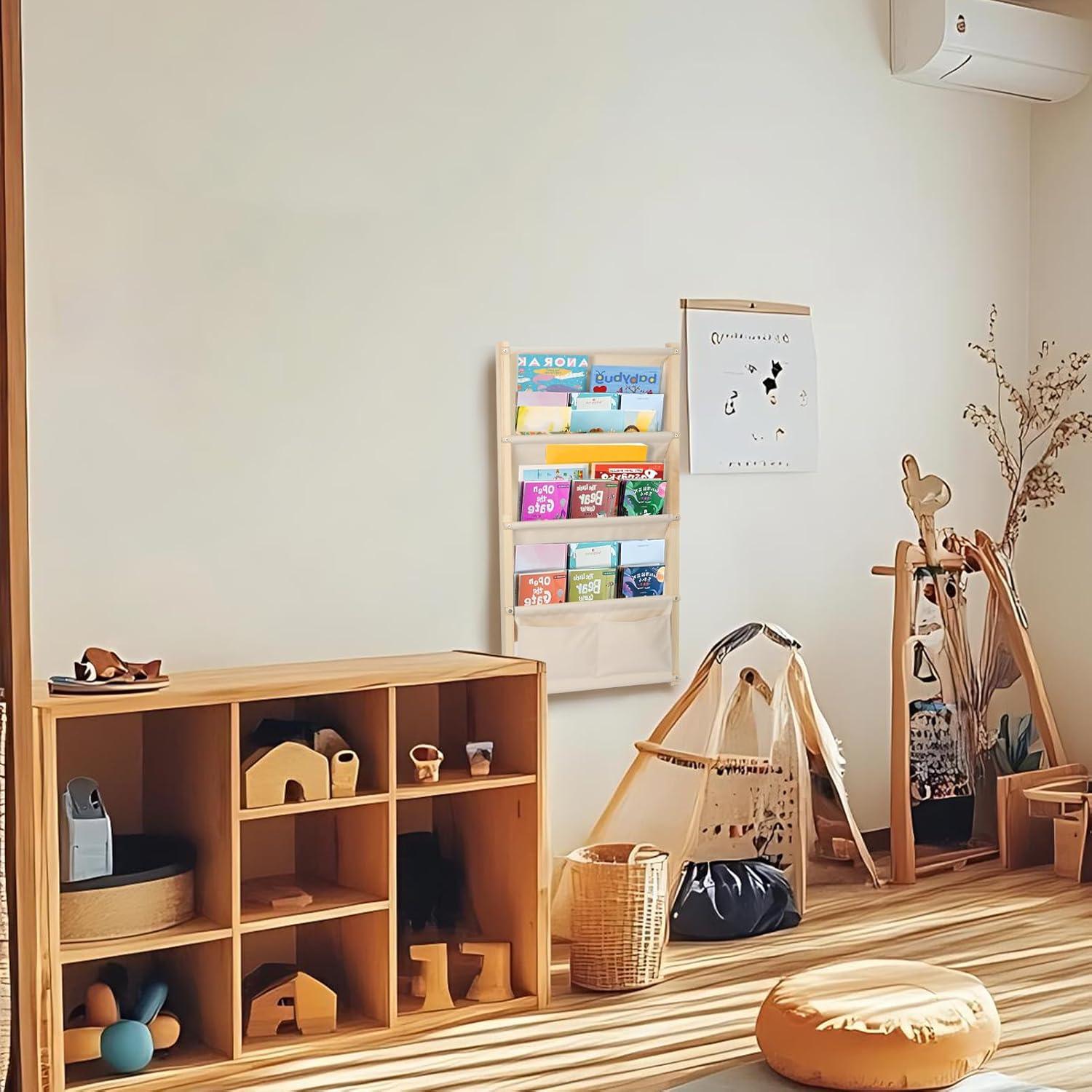 Estantería Montessori de Madera 4 Niveles YEXEXINM 42x93cm