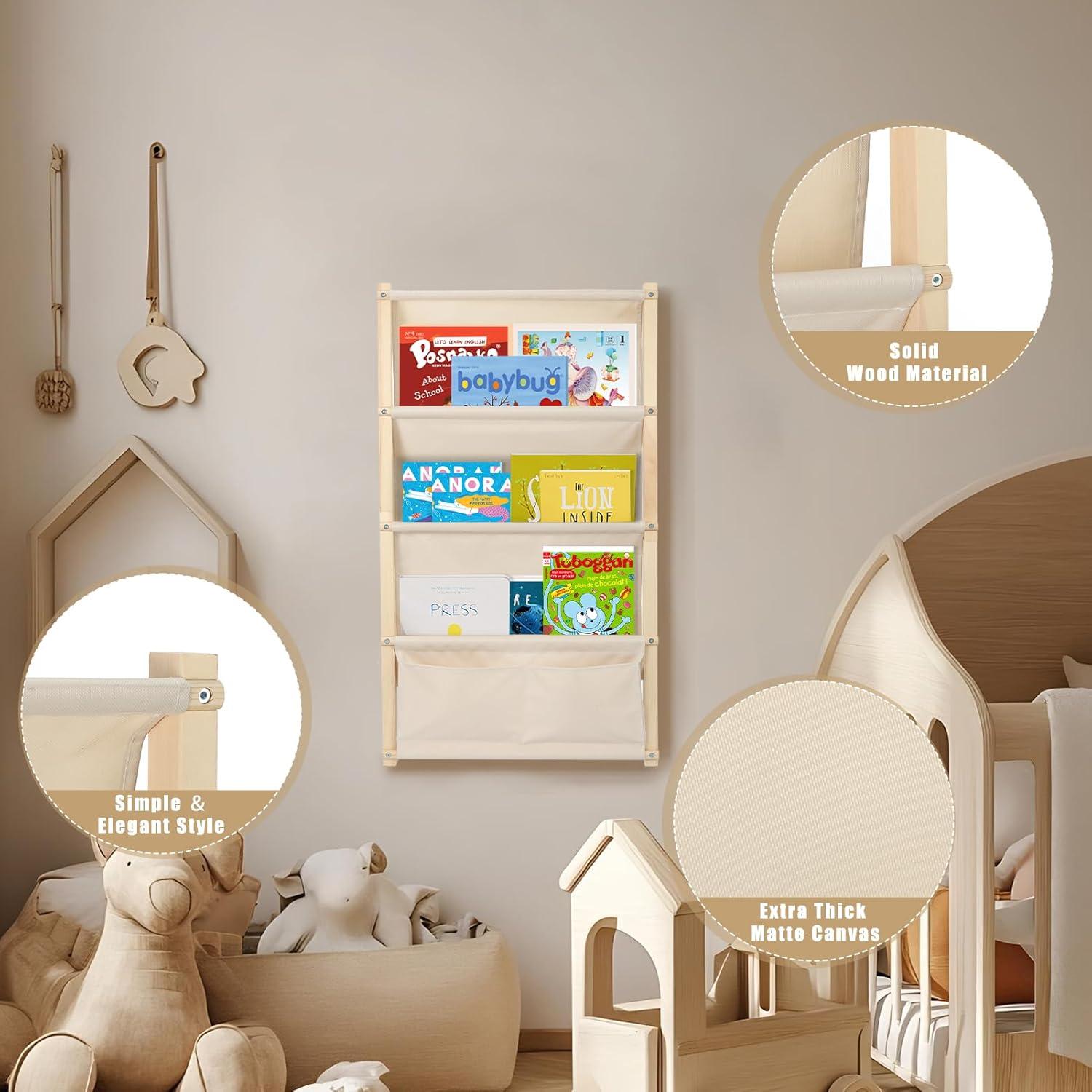 Estantería Montessori de Madera 4 Niveles YEXEXINM 42x93cm