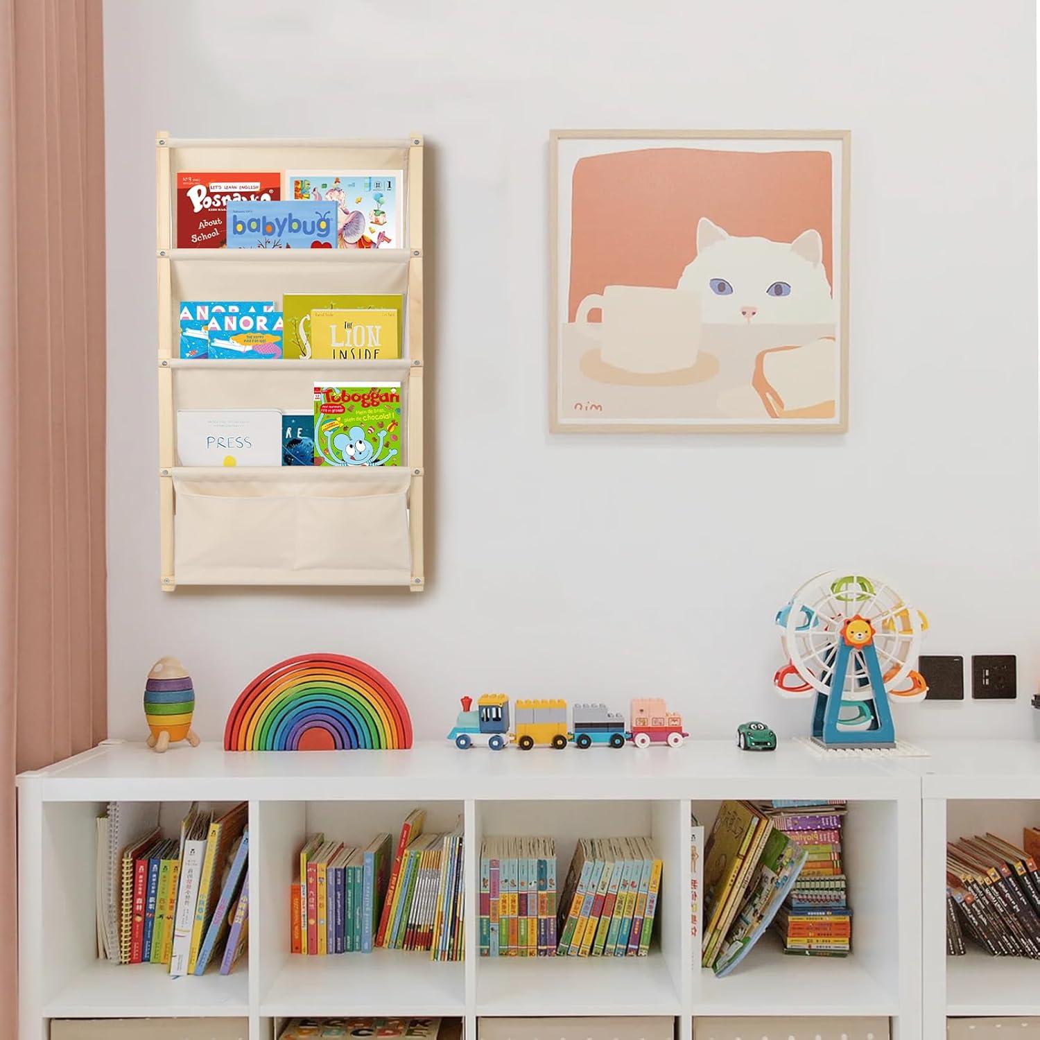 Estantería Montessori de Madera 4 Niveles YEXEXINM 42x93cm