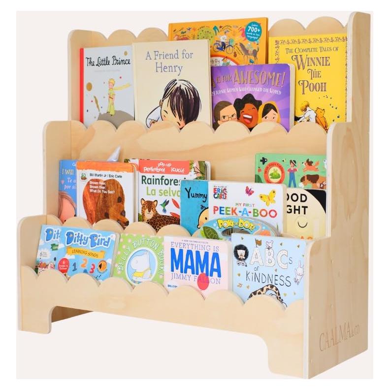 Estante de Libros Montessori CAALMA 3 Niveles Madera 7.37 kg