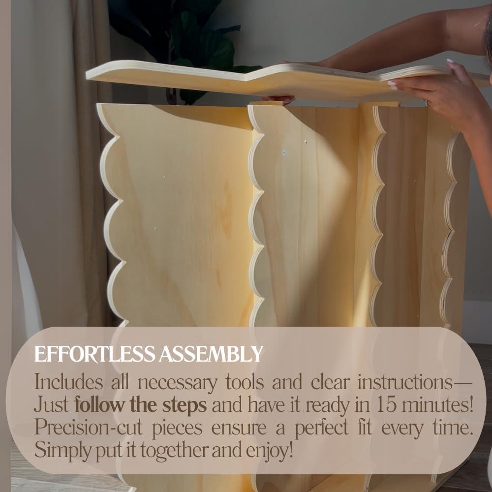 Estante de Libros Montessori CAALMA 3 Niveles Madera 7.37 kg