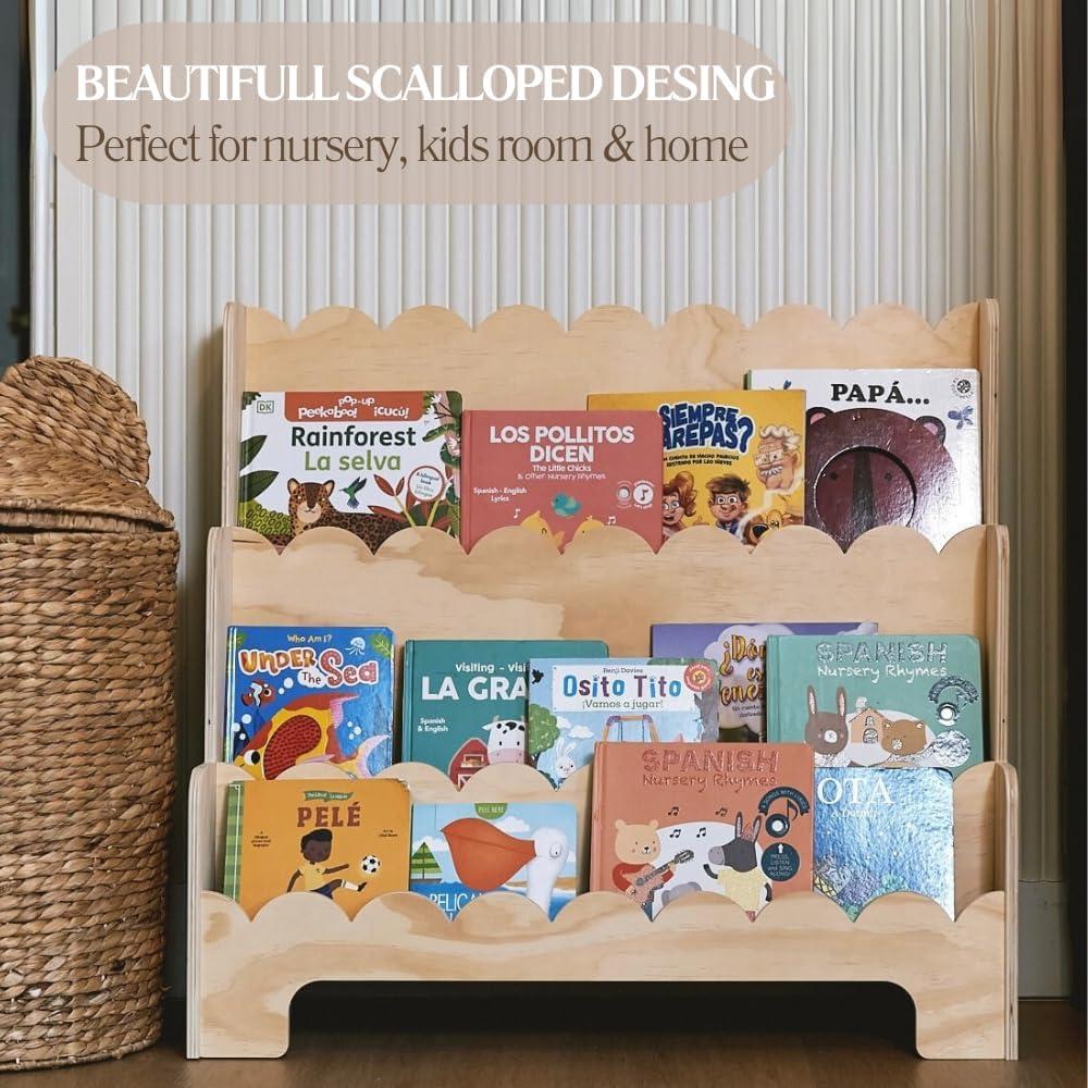 Estante de Libros Montessori CAALMA 3 Niveles Madera 7.37 kg