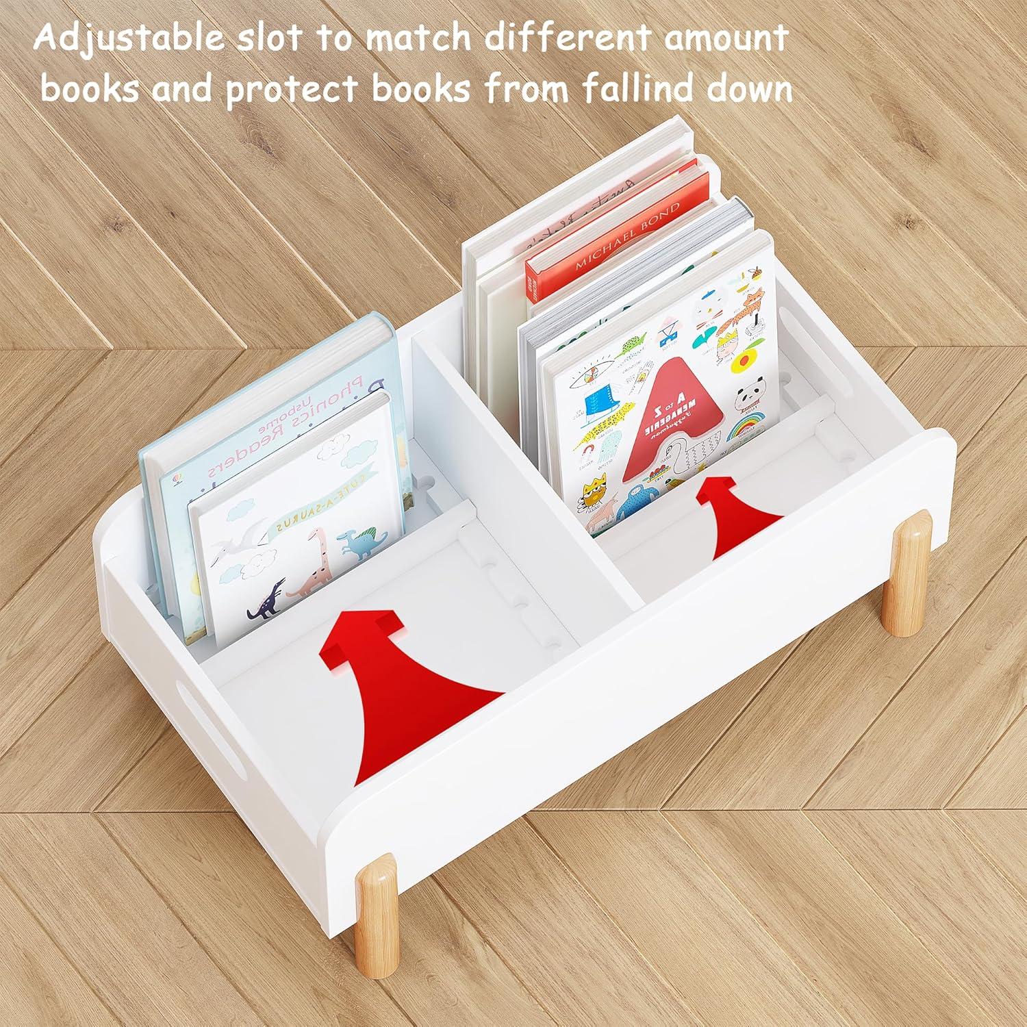 Estantería Montessori UTEX para Niños - Caddy de Libros de Madera