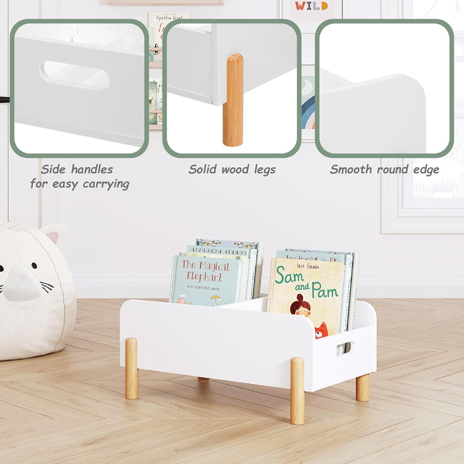 Estantería Montessori UTEX para Niños - Caddy de Libros de Madera
