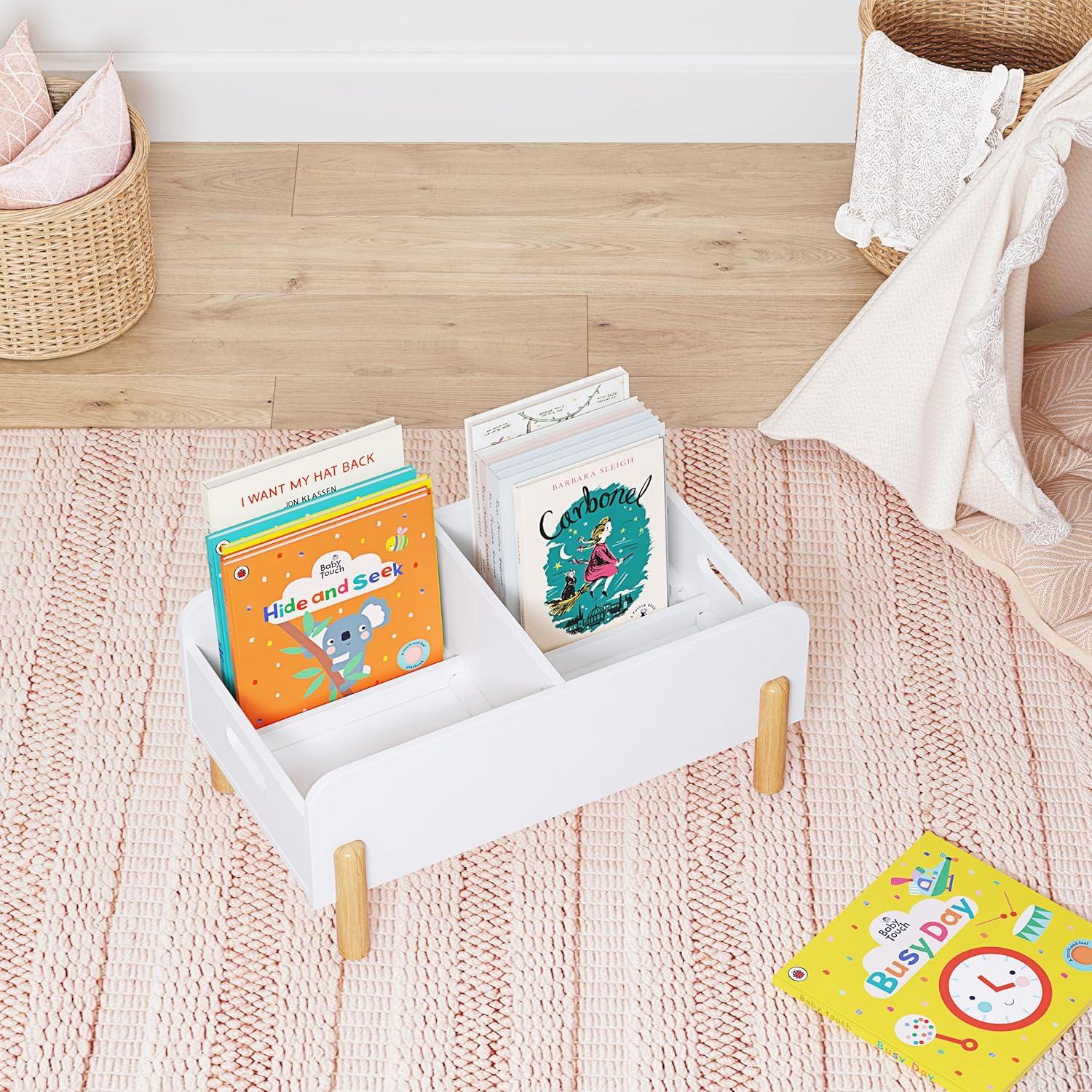 Estantería Montessori UTEX para Niños - Caddy de Libros de Madera