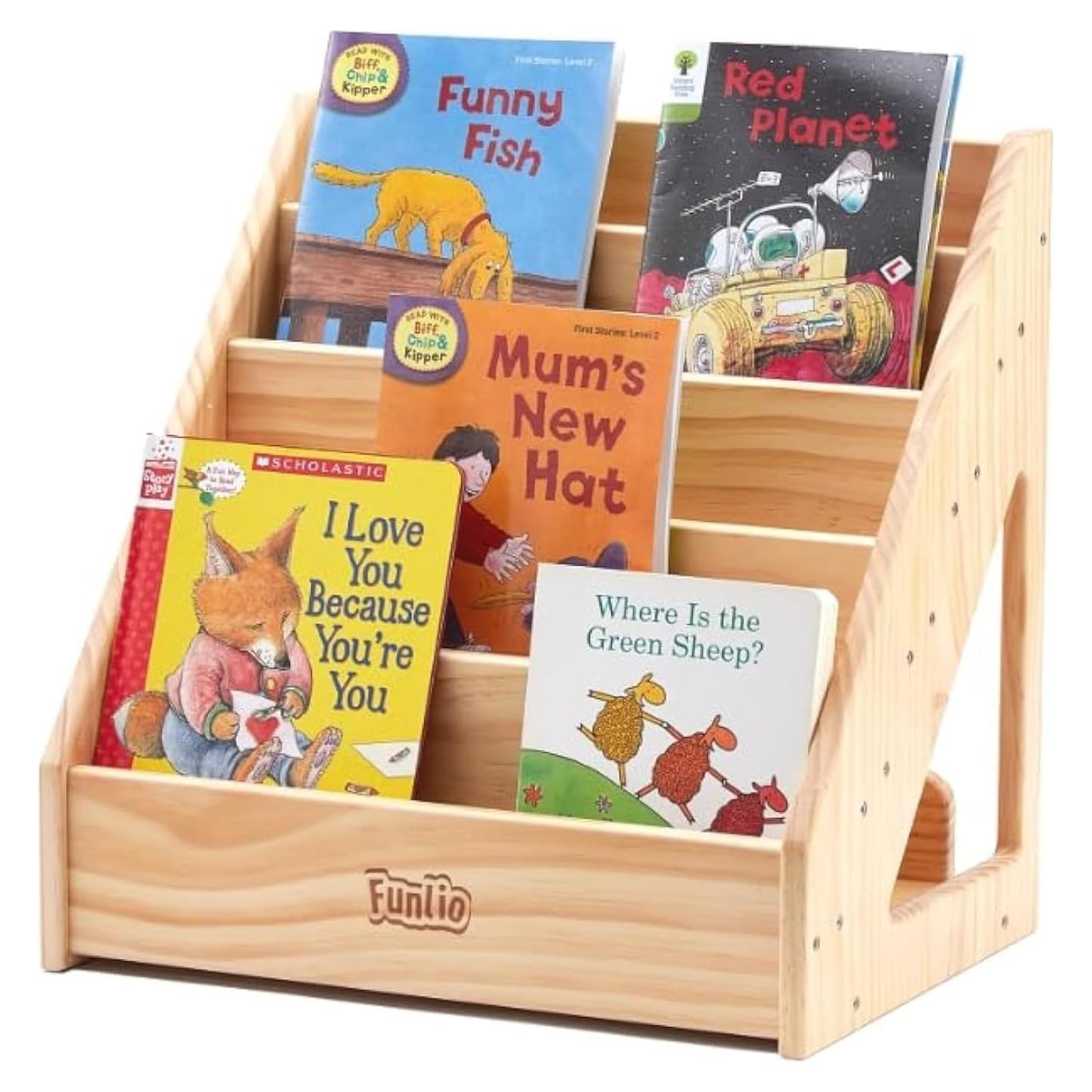 Estantería Montessori FUNLIO para Niños 1-5 Años de Pino