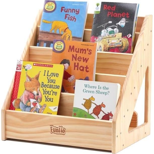 Estantería Montessori FUNLIO para Niños 1-5 Años de Pino