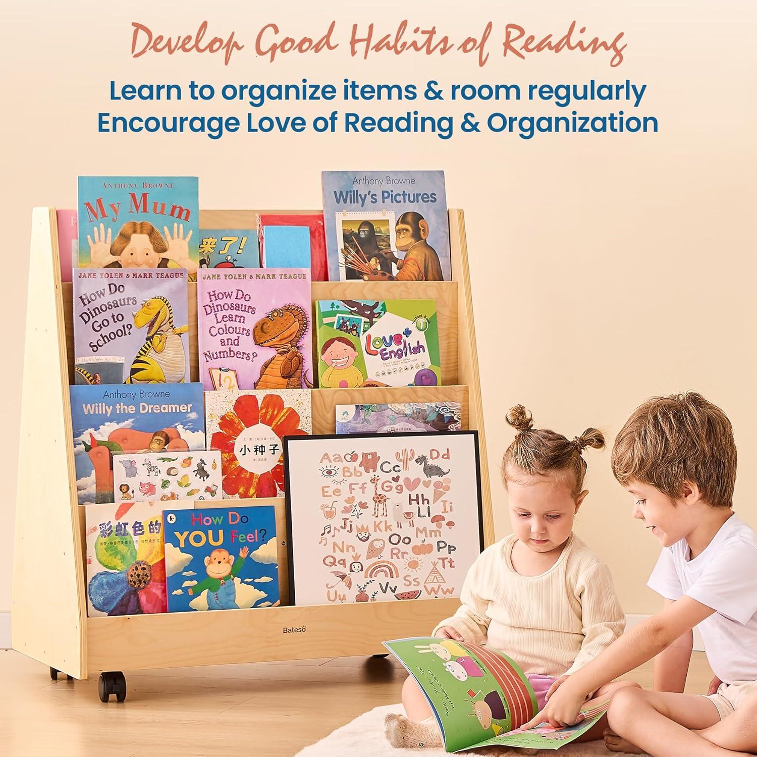 Estantería Montessori Doble Cara Bateso para Niños 90cm