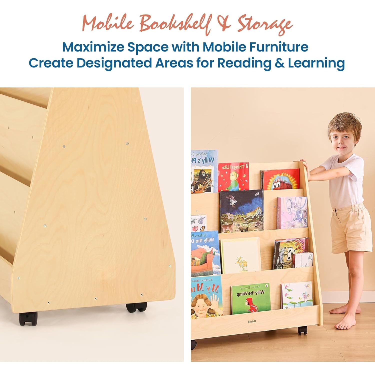 Estantería Montessori Doble Cara Bateso para Niños 90cm