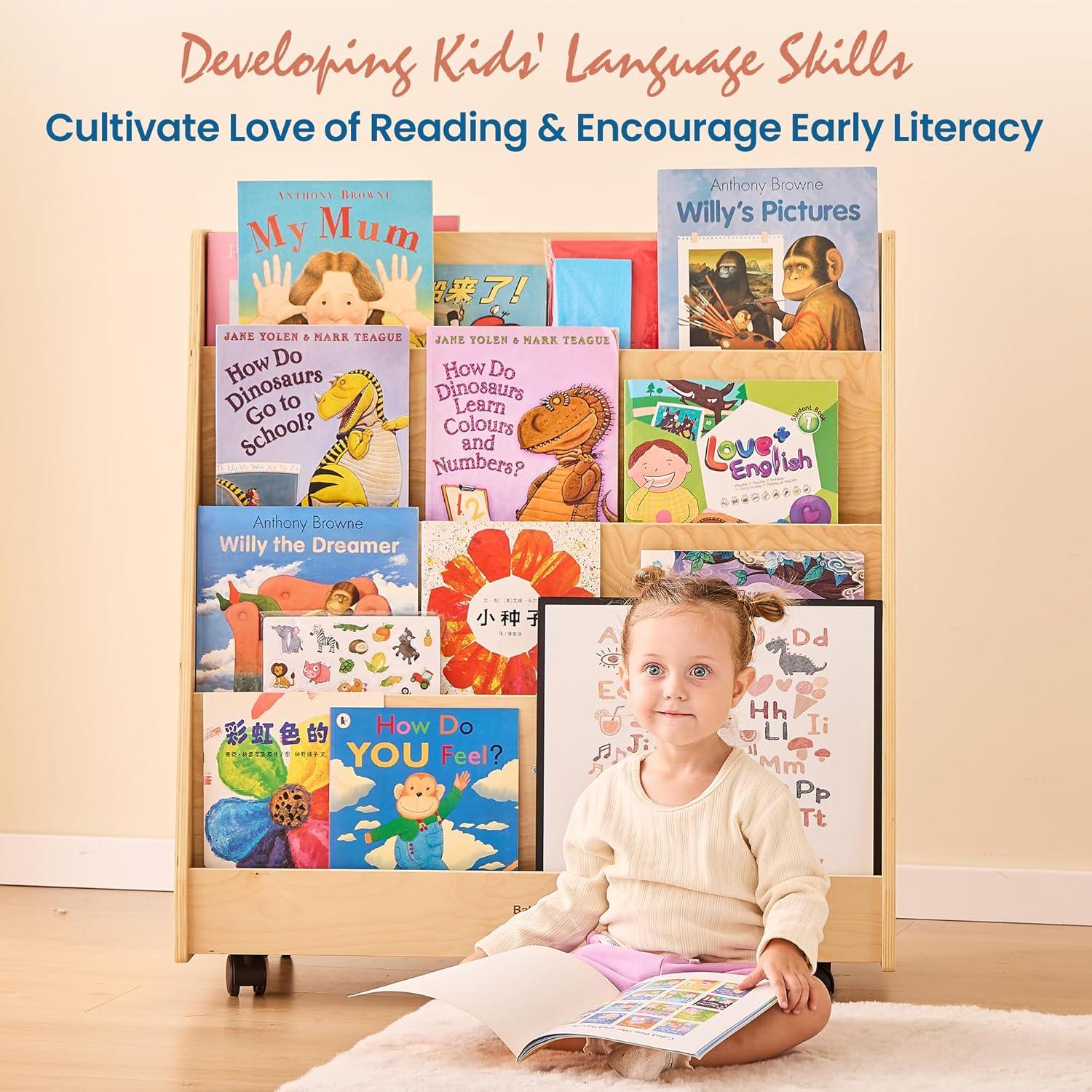 Estantería Montessori Doble Cara Bateso para Niños 90cm