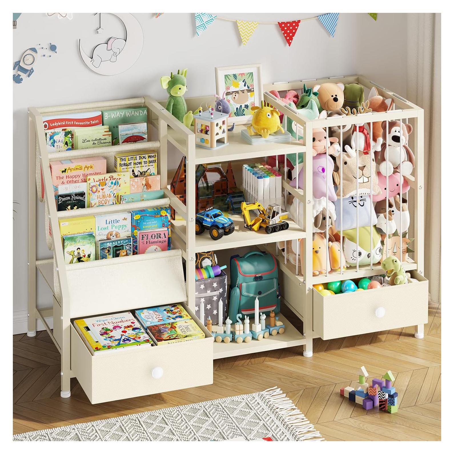 Estantería Montessori Beige Creso hom para Niños 3 Niveles