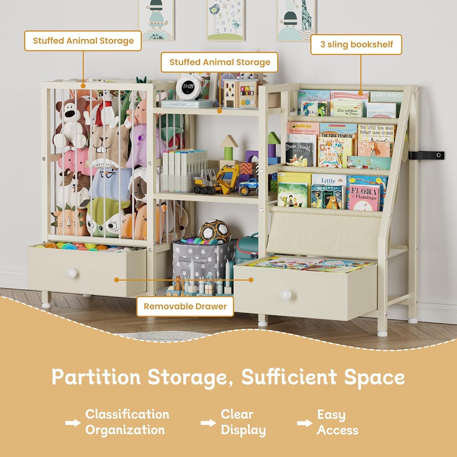 Estantería Montessori Beige Creso hom para Niños 3 Niveles