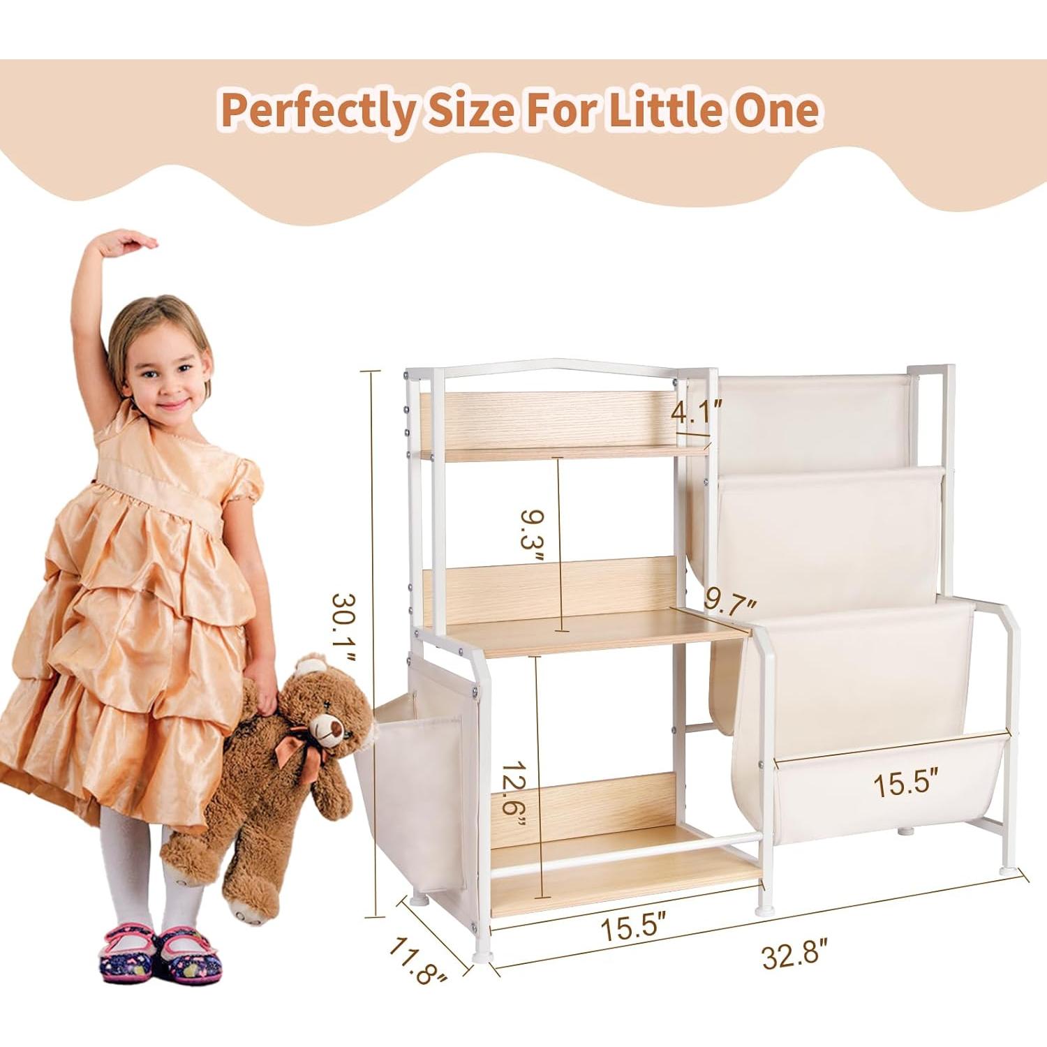 Estantería Infantil Multifuncional HC-BS01 3 Niveles 83x30x79cm