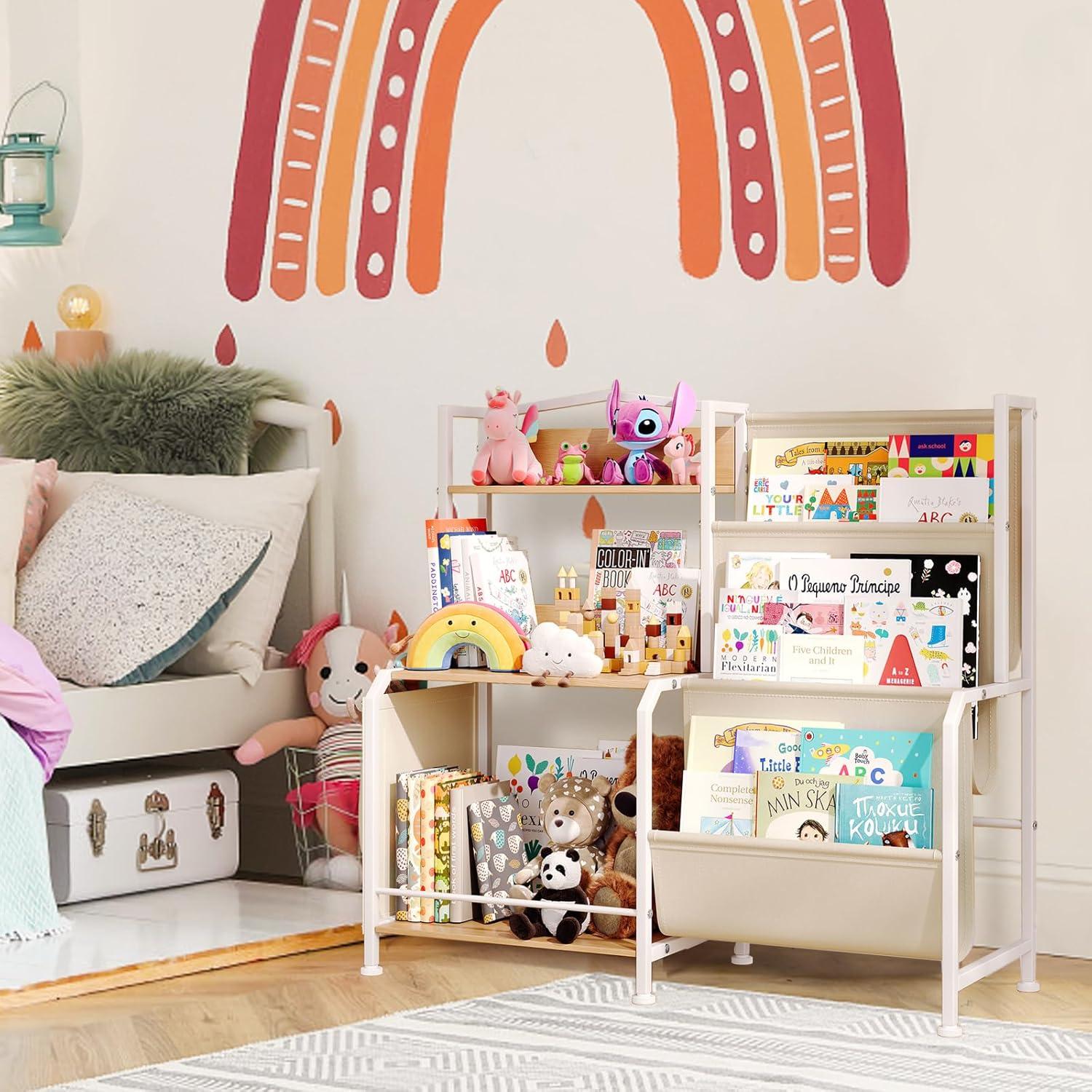 Estantería Infantil Multifuncional HC-BS01 3 Niveles 83x30x79cm