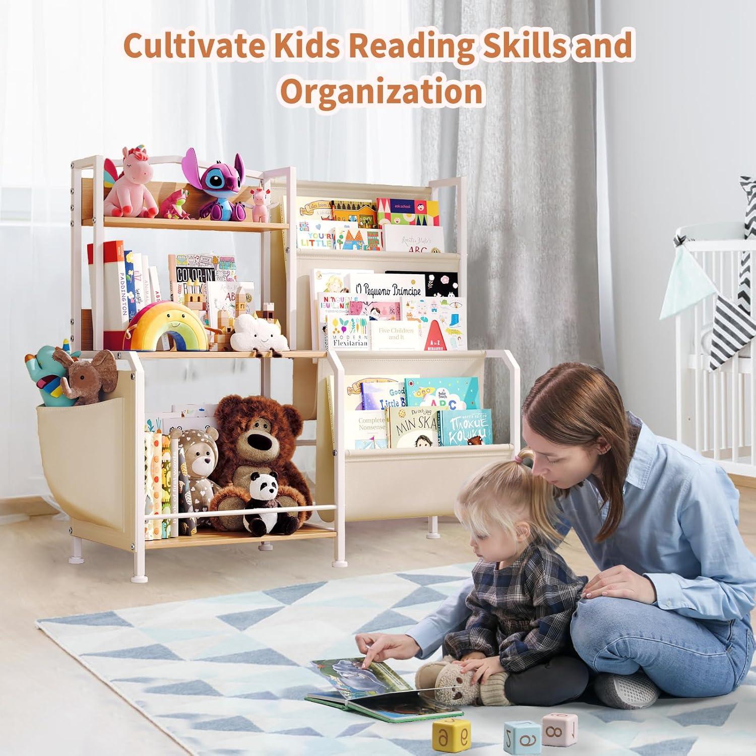 Estantería Infantil Multifuncional HC-BS01 3 Niveles 83x30x79cm