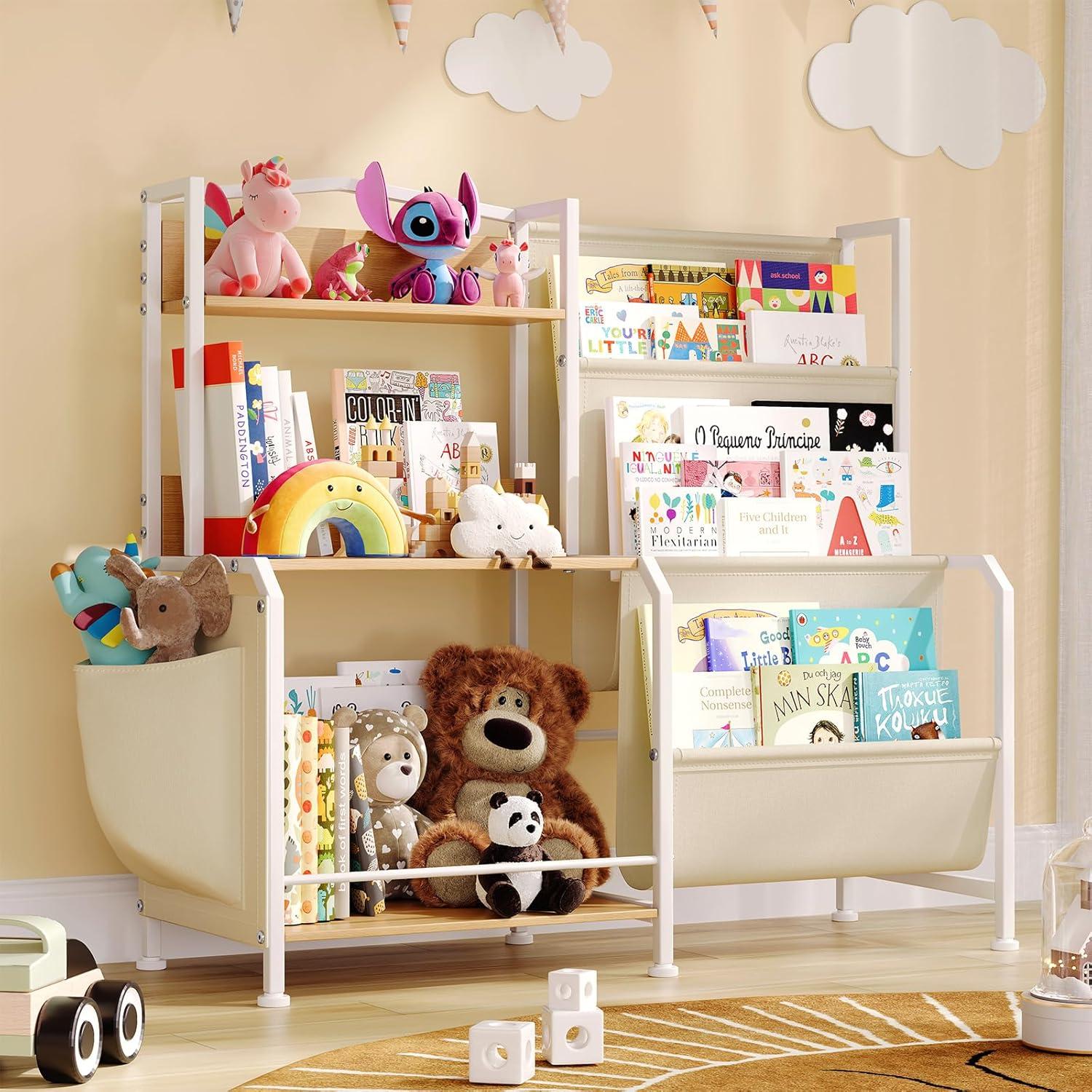 Estantería Infantil Multifuncional HC-BS01 3 Niveles 83x30x79cm