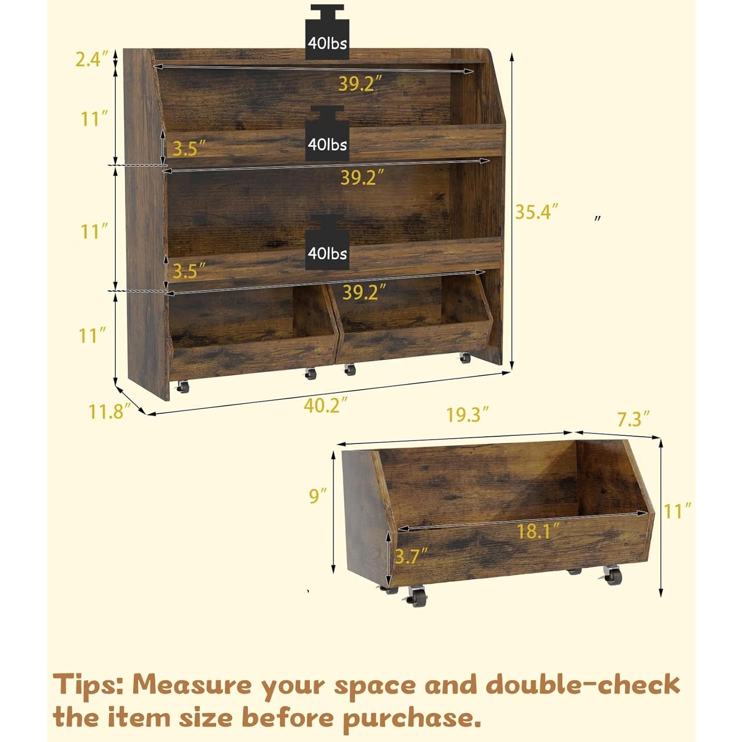 Estante Montessori COZPAW 3 Niveles para Juguetes y Libros