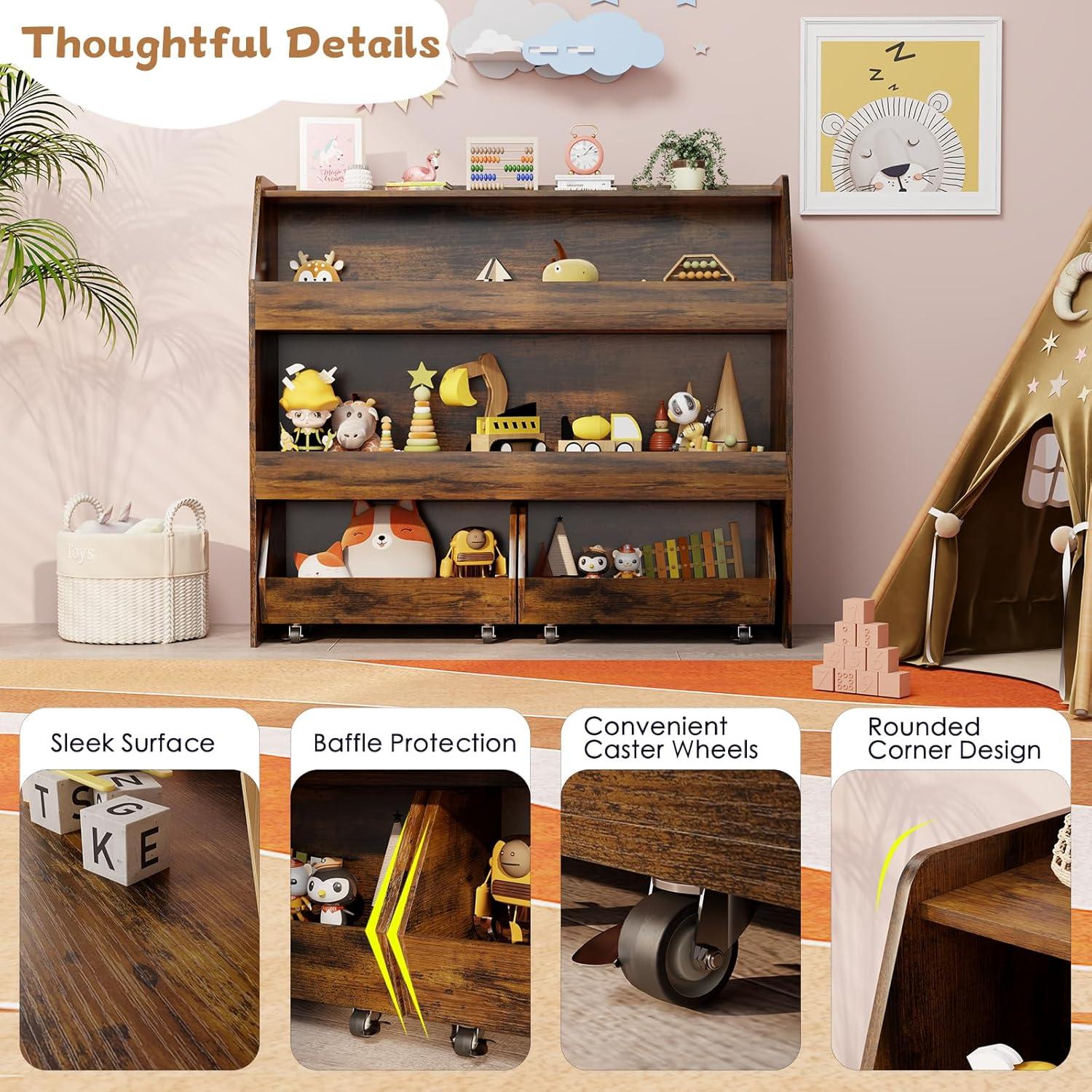 Estante Montessori COZPAW 3 Niveles para Juguetes y Libros