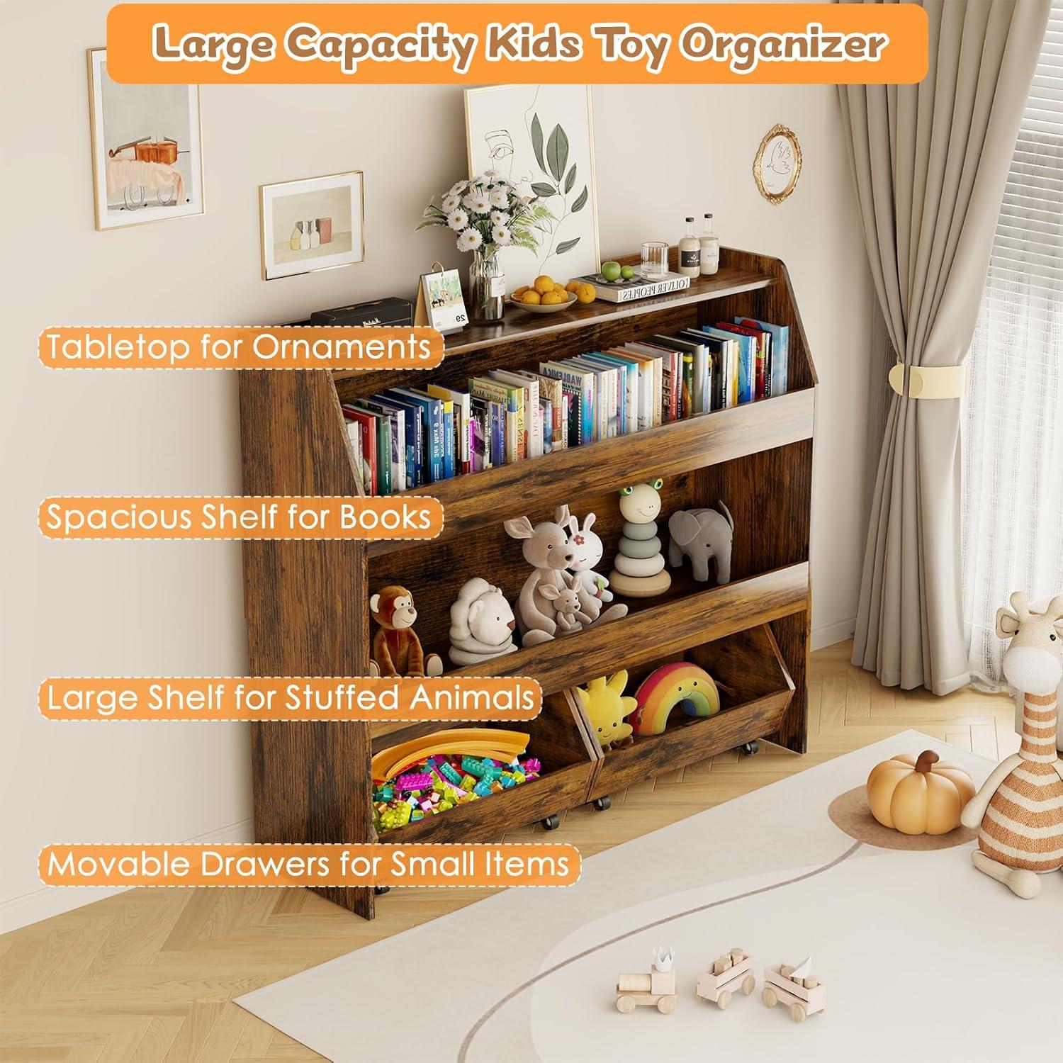 Estante Montessori COZPAW 3 Niveles para Juguetes y Libros