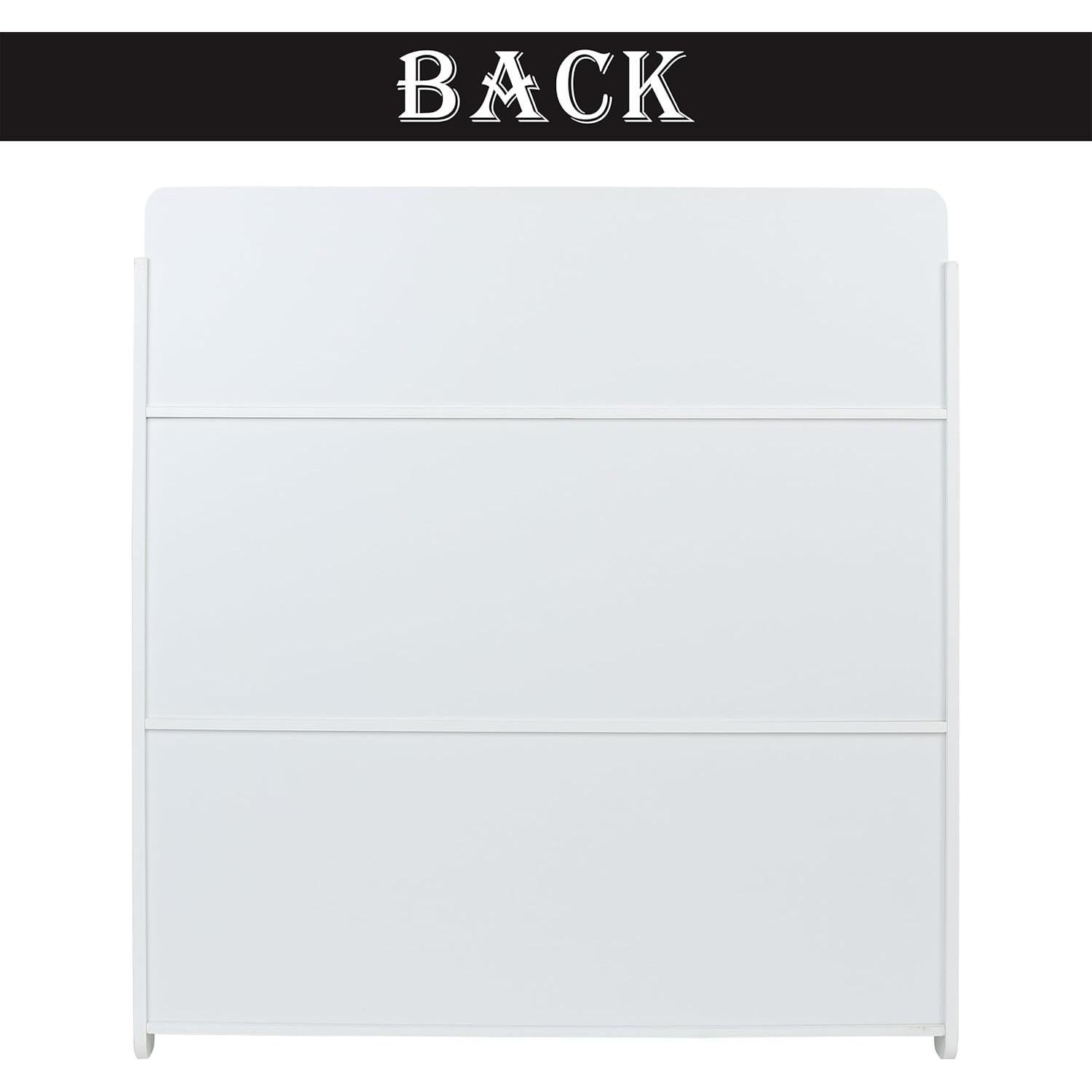 Estante de Libros de Madera AMMEHOELA 3 Niveles Blanco 85 cm