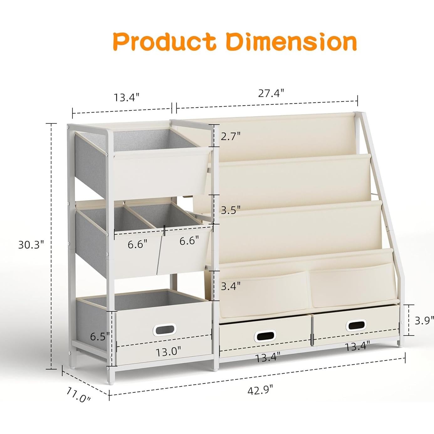 Estantería para Niños HAVLOTII SJ07 con 6 Contenedores
