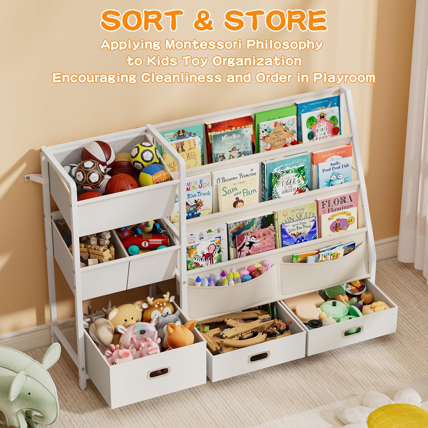 Estantería para Niños HAVLOTII SJ07 con 6 Contenedores