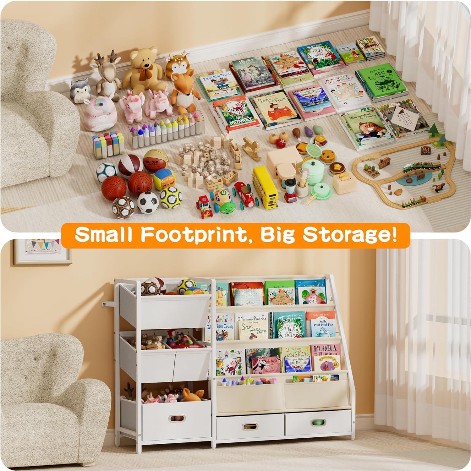 Estantería para Niños HAVLOTII SJ07 con 6 Contenedores