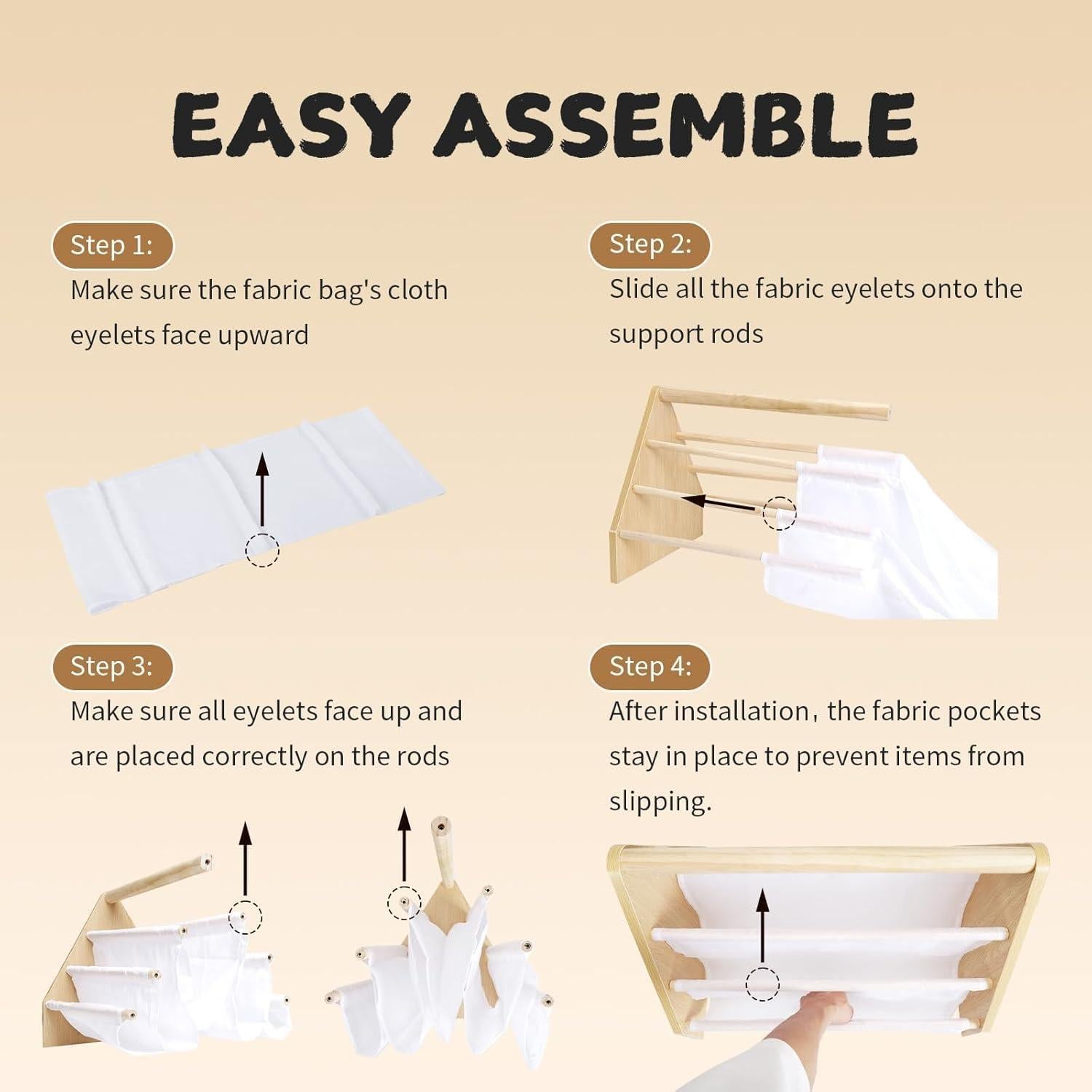 Estantería Infantil Epelay 6 Niveles Madera Natural 48 cm