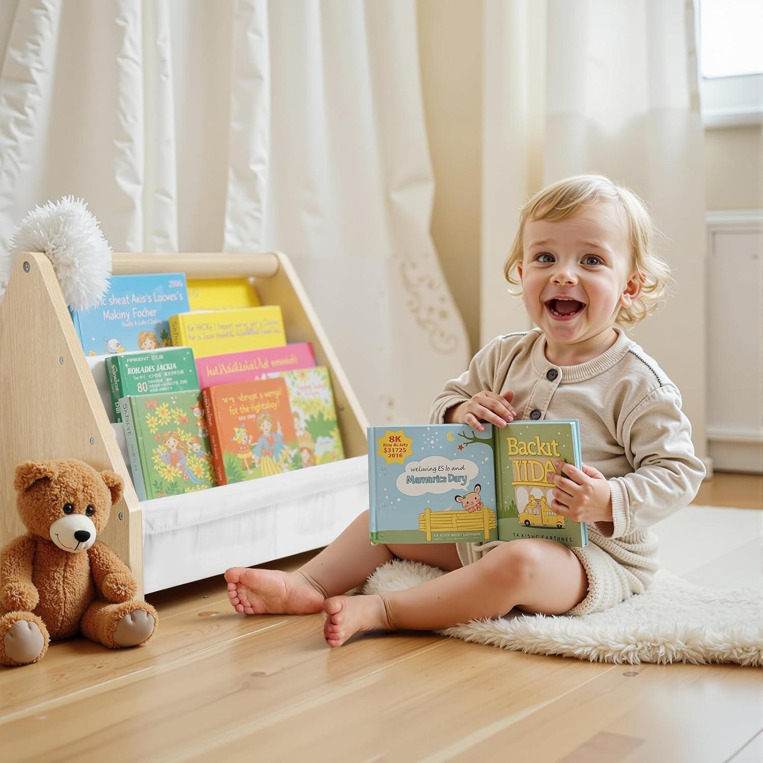 Estantería Infantil Epelay 6 Niveles Madera Natural 48 cm