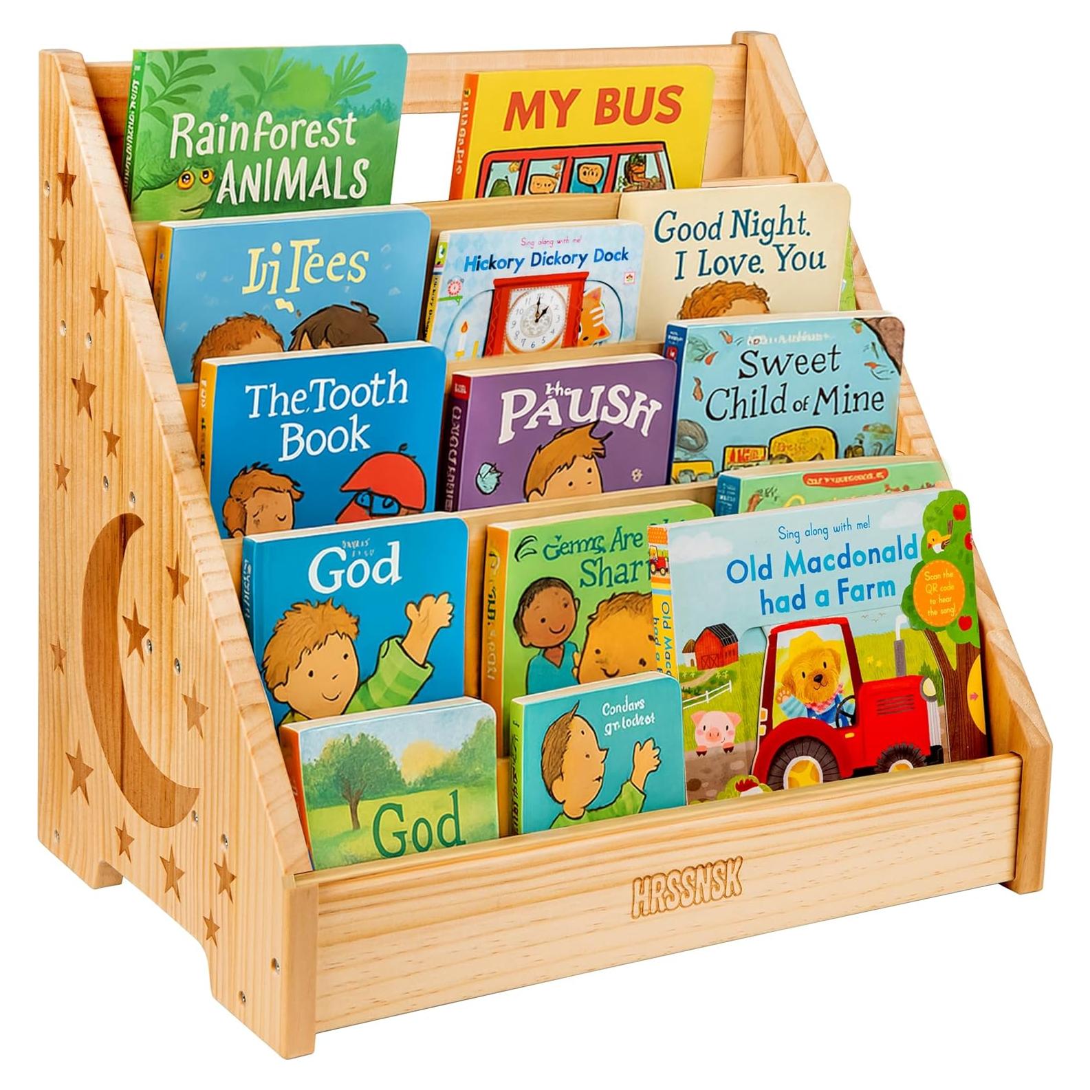 Estantería Montessori Hrssnsk para Niños 1-3 Años - Almacenamiento de Libros