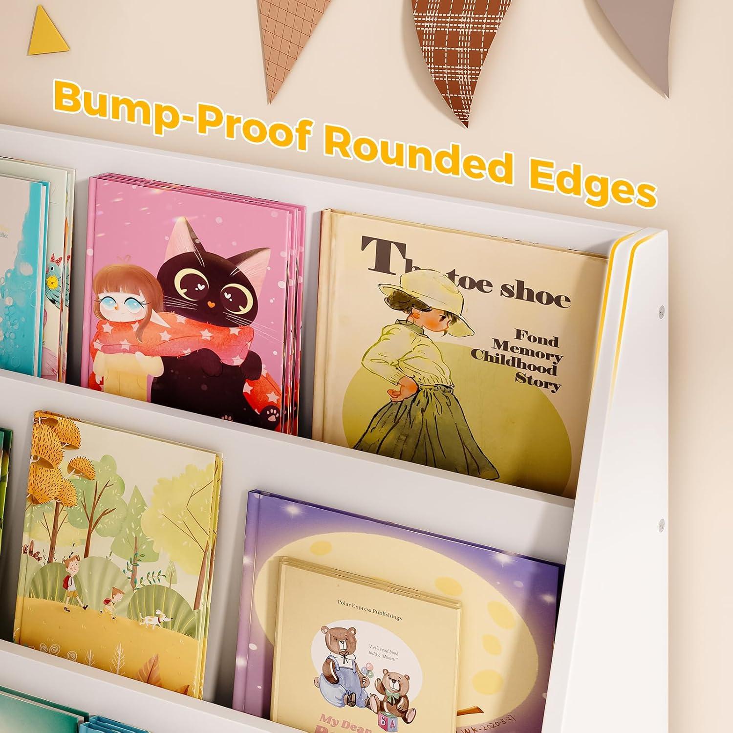 Estantería de Madera Tatub para Niños 4 Niveles Blanca