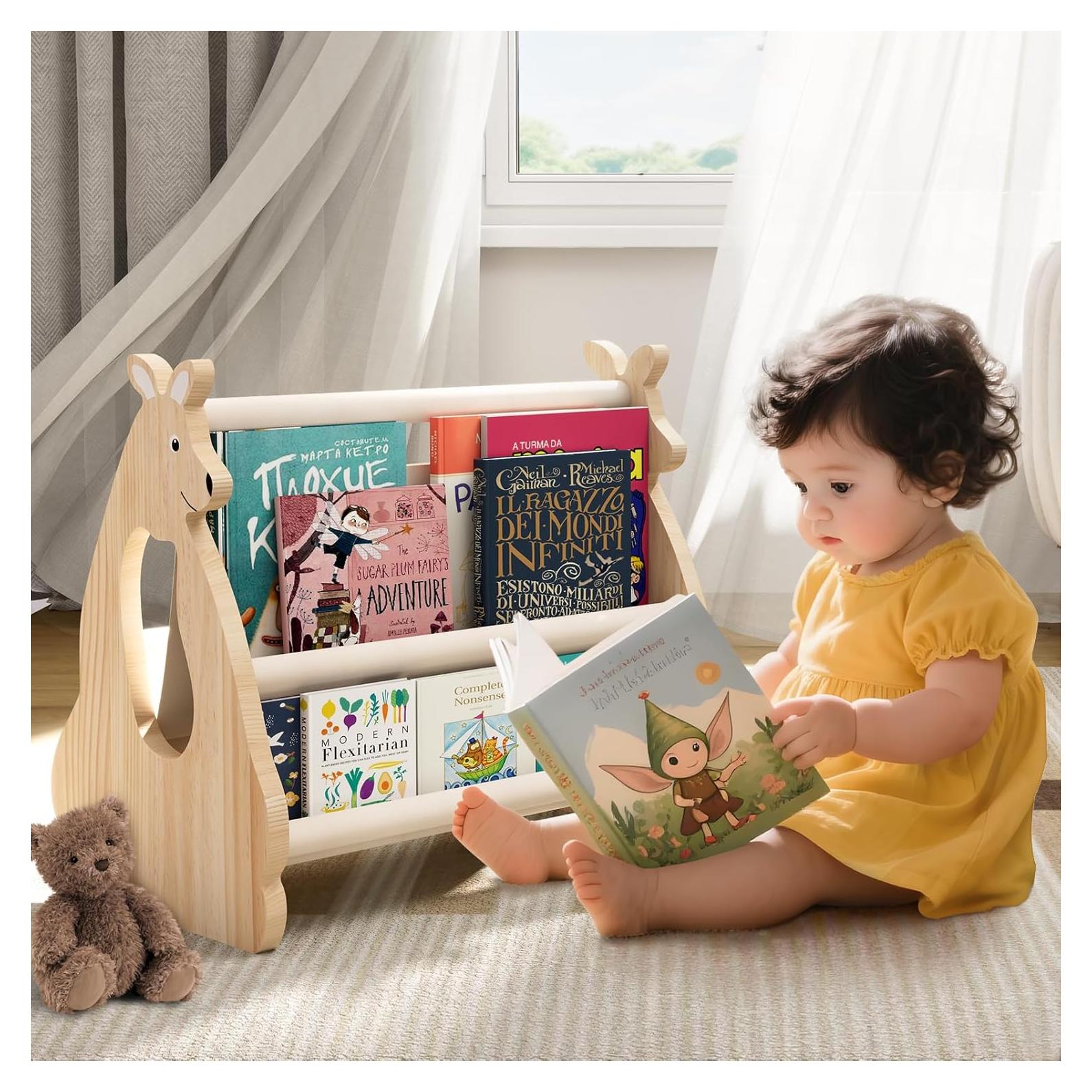 Estantería Infantil Lullulii DSSJ-101 Madera Natural 2 Niveles