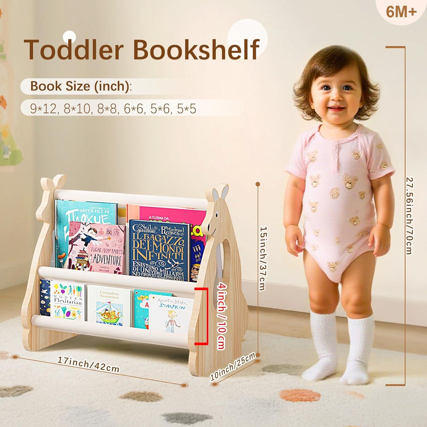 Estantería Infantil Lullulii DSSJ-101 Madera Natural 2 Niveles