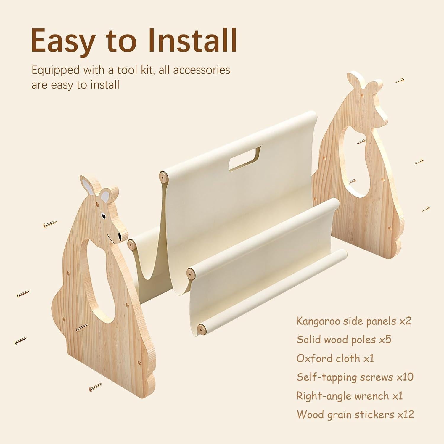 Estantería Infantil Lullulii DSSJ-101 Madera Natural 2 Niveles