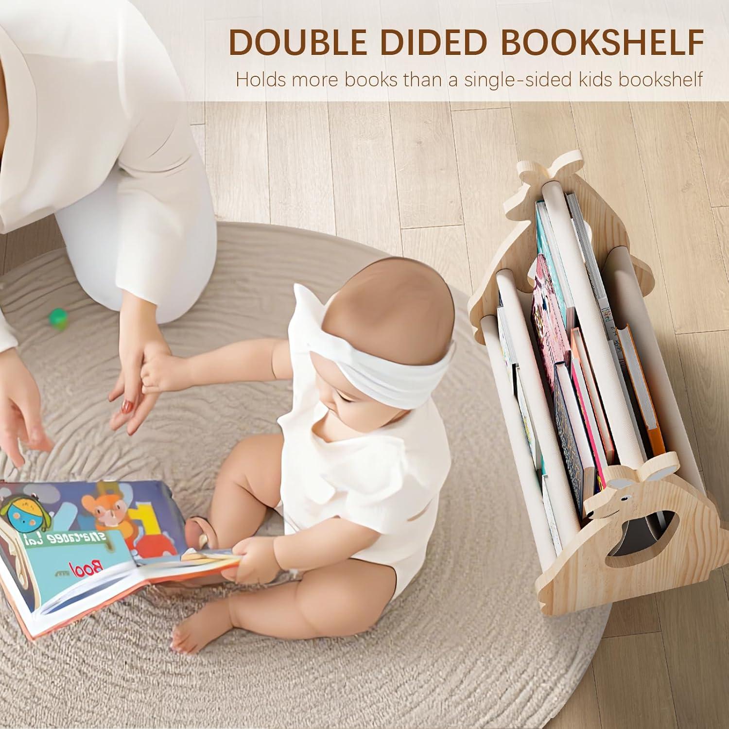 Estantería Infantil Lullulii DSSJ-101 Madera Natural 2 Niveles