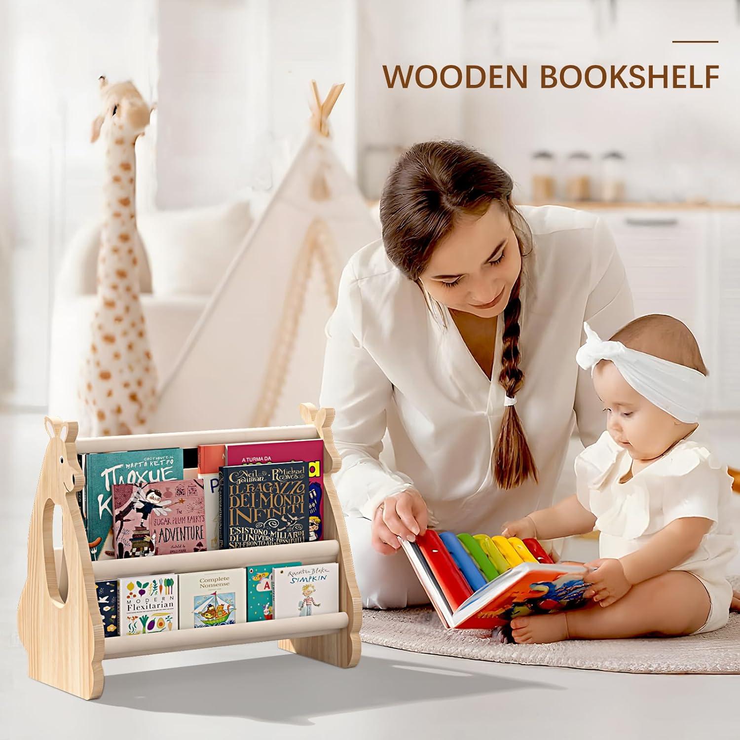 Estantería Infantil Lullulii DSSJ-101 Madera Natural 2 Niveles