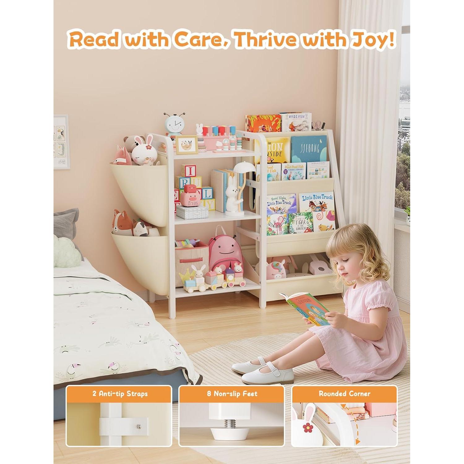 Estantería Infantil CYXPHION B3 3 Niveles Almacenamiento Juguetes