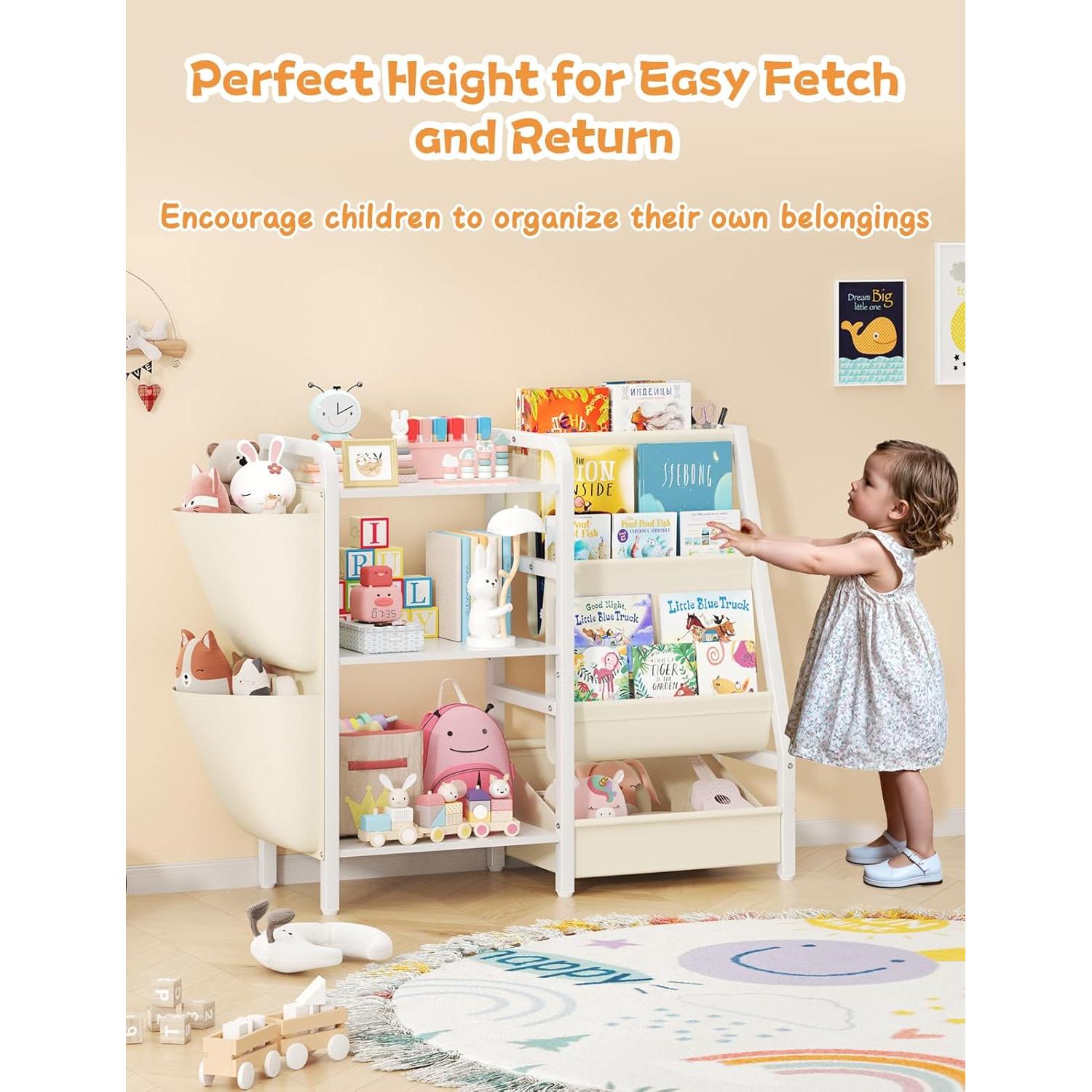 Estantería Infantil CYXPHION B3 3 Niveles Almacenamiento Juguetes