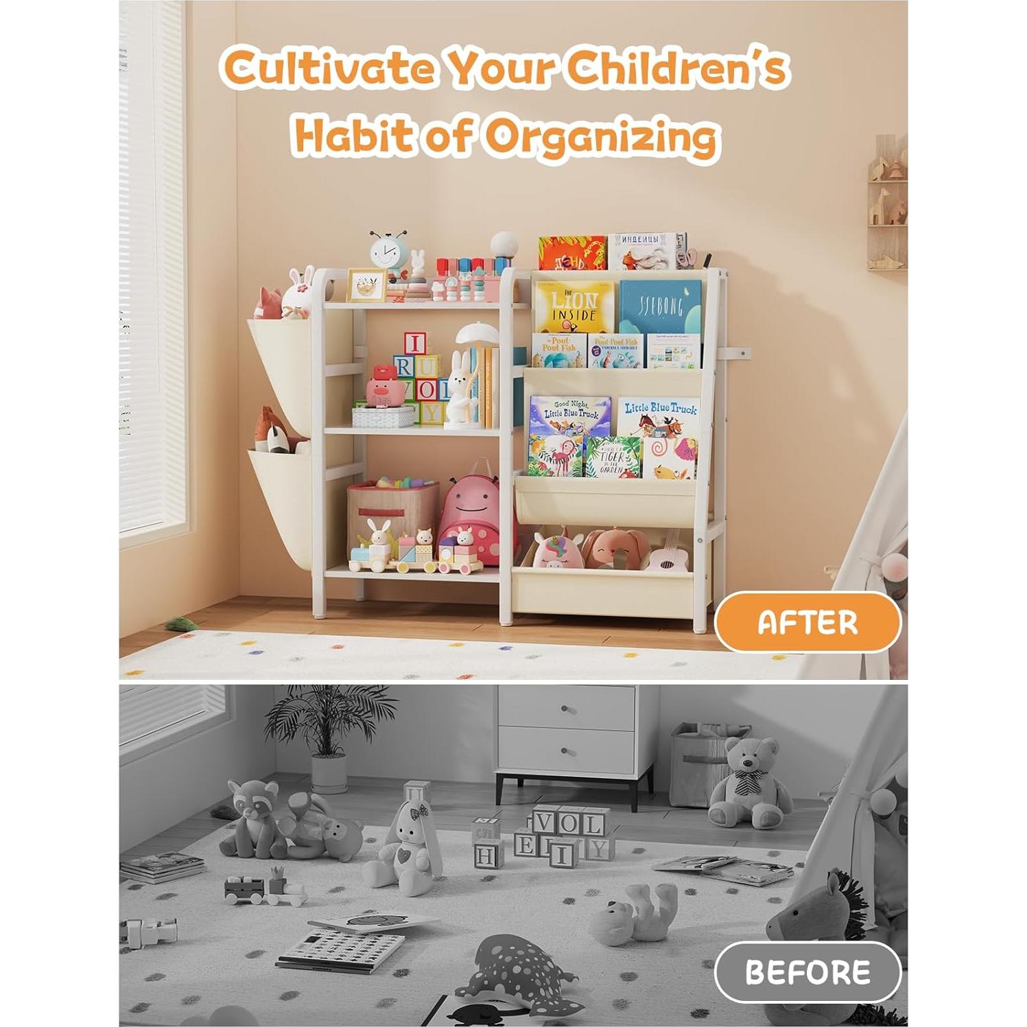 Estantería Infantil CYXPHION B3 3 Niveles Almacenamiento Juguetes