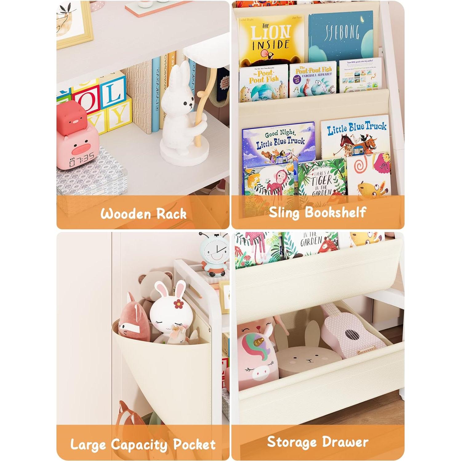 Estantería Infantil CYXPHION B3 3 Niveles Almacenamiento Juguetes