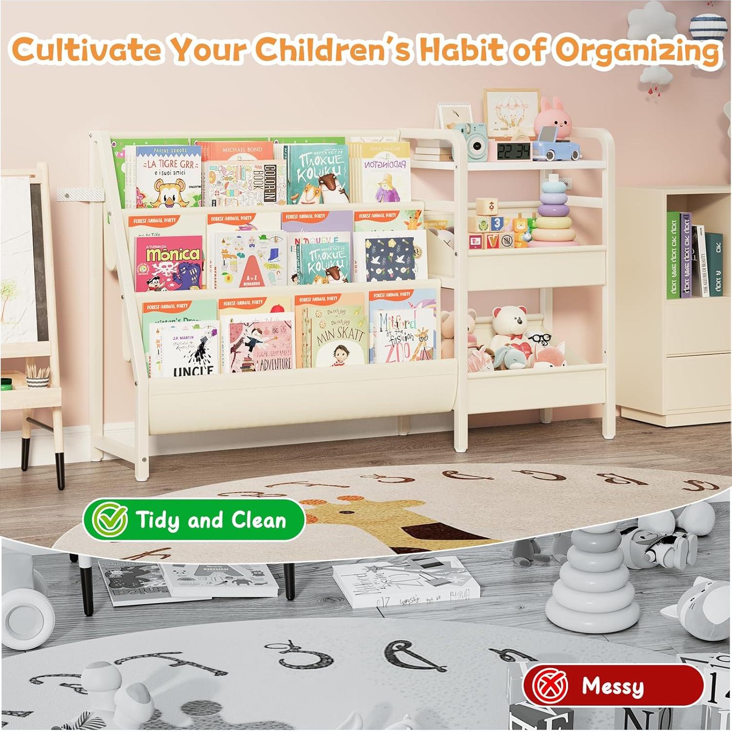 Estantería Infantil CYXPHION B4 3 Niveles Almacenamiento Juguetes