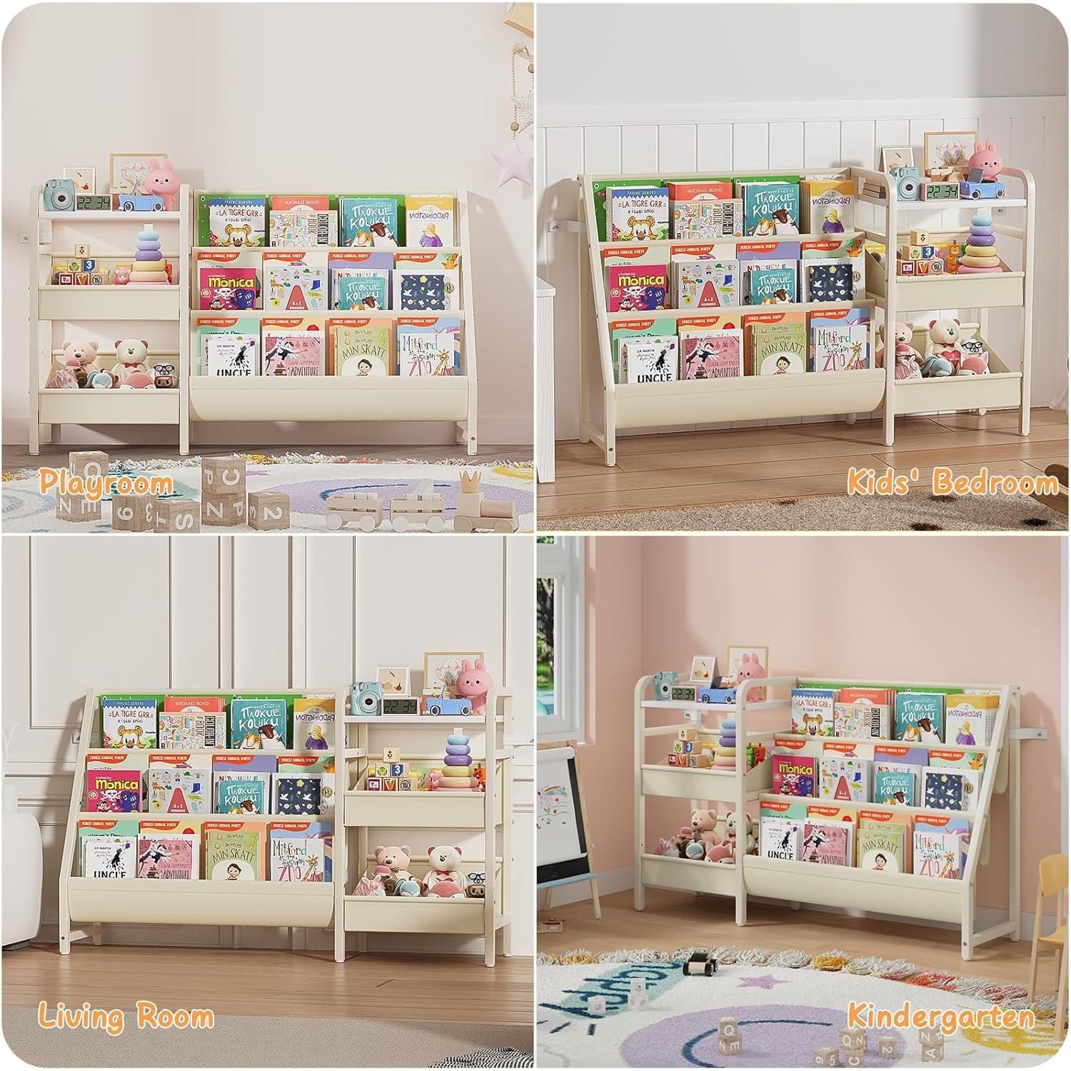 Estantería Infantil CYXPHION B4 3 Niveles Almacenamiento Juguetes