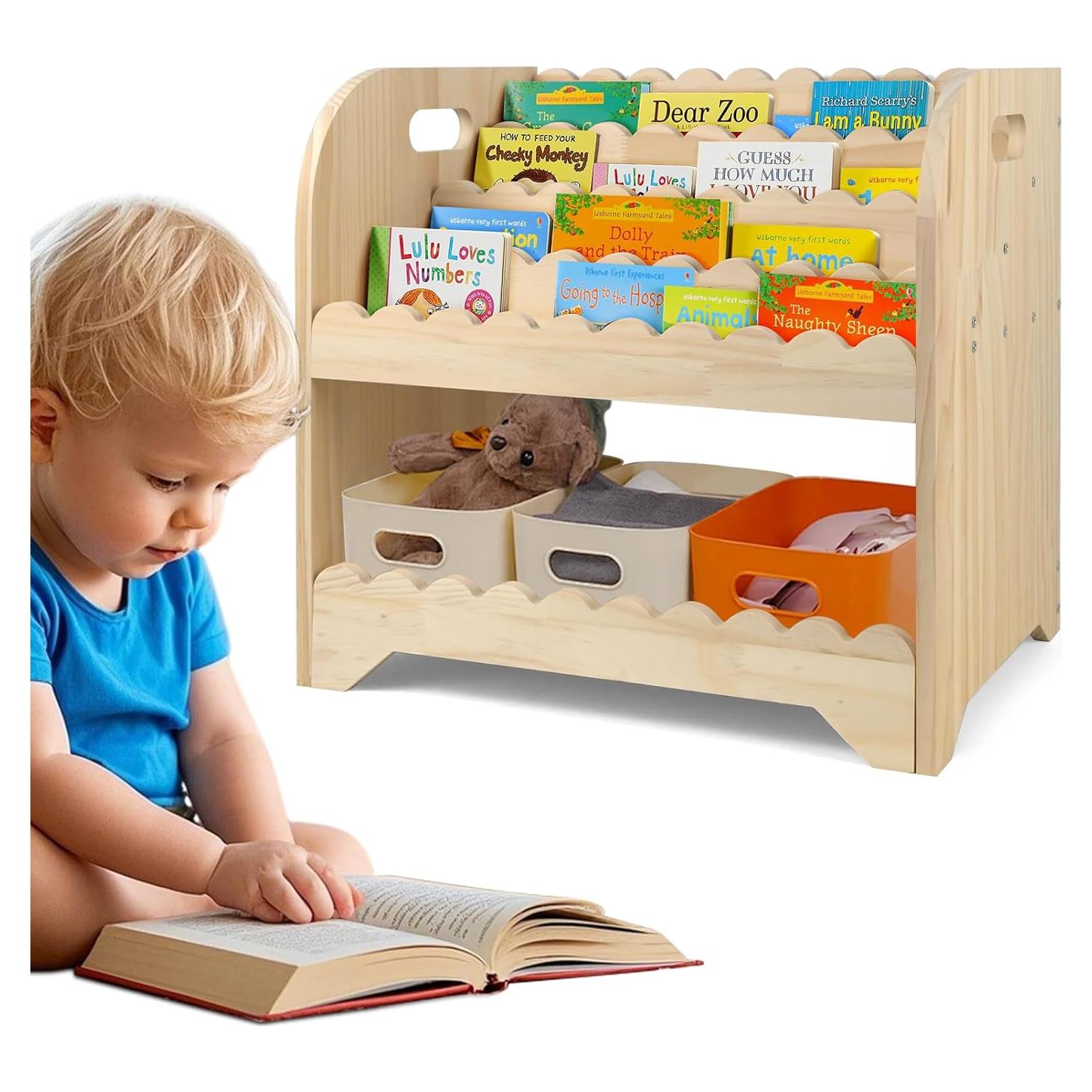 Estantería de Madera Montessori Stuffygreenus 42x30x39 cm